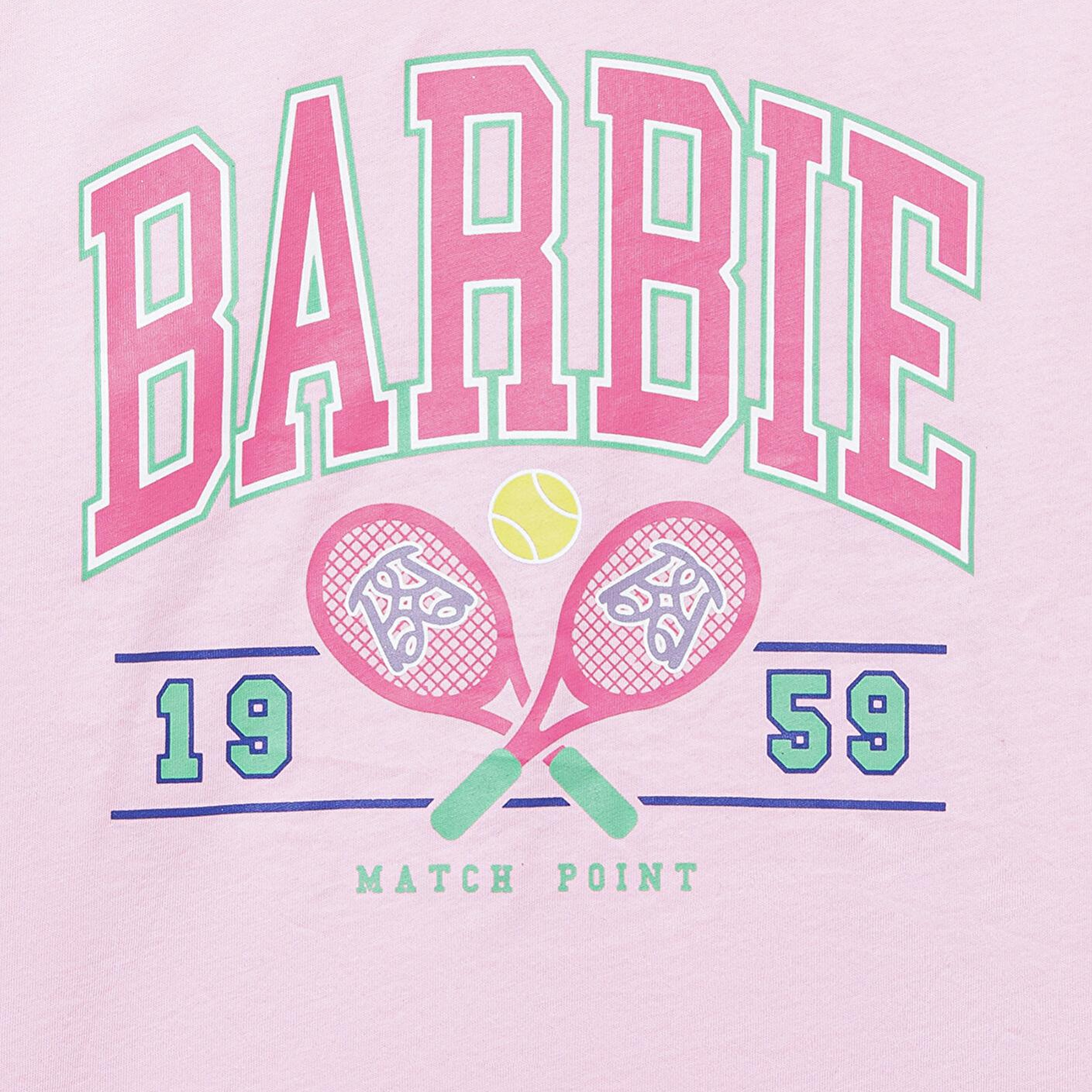 Mavi Barbie Baskılı Pembe Tişört Loose Fit / Bol Rahat Kesim 7610312-86959