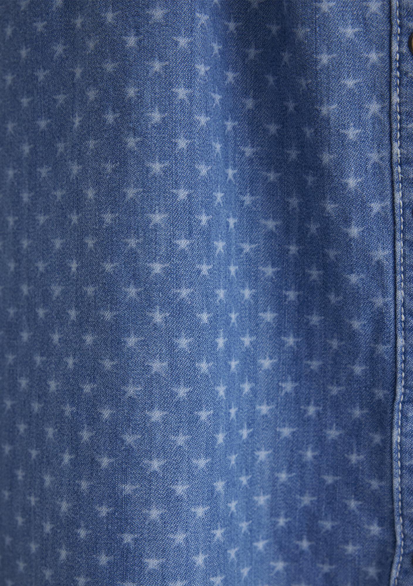 Mavi Raven Akdeniz Yıldız Baskılı Indigo Mavisi Jean Elbise 1310660-89760