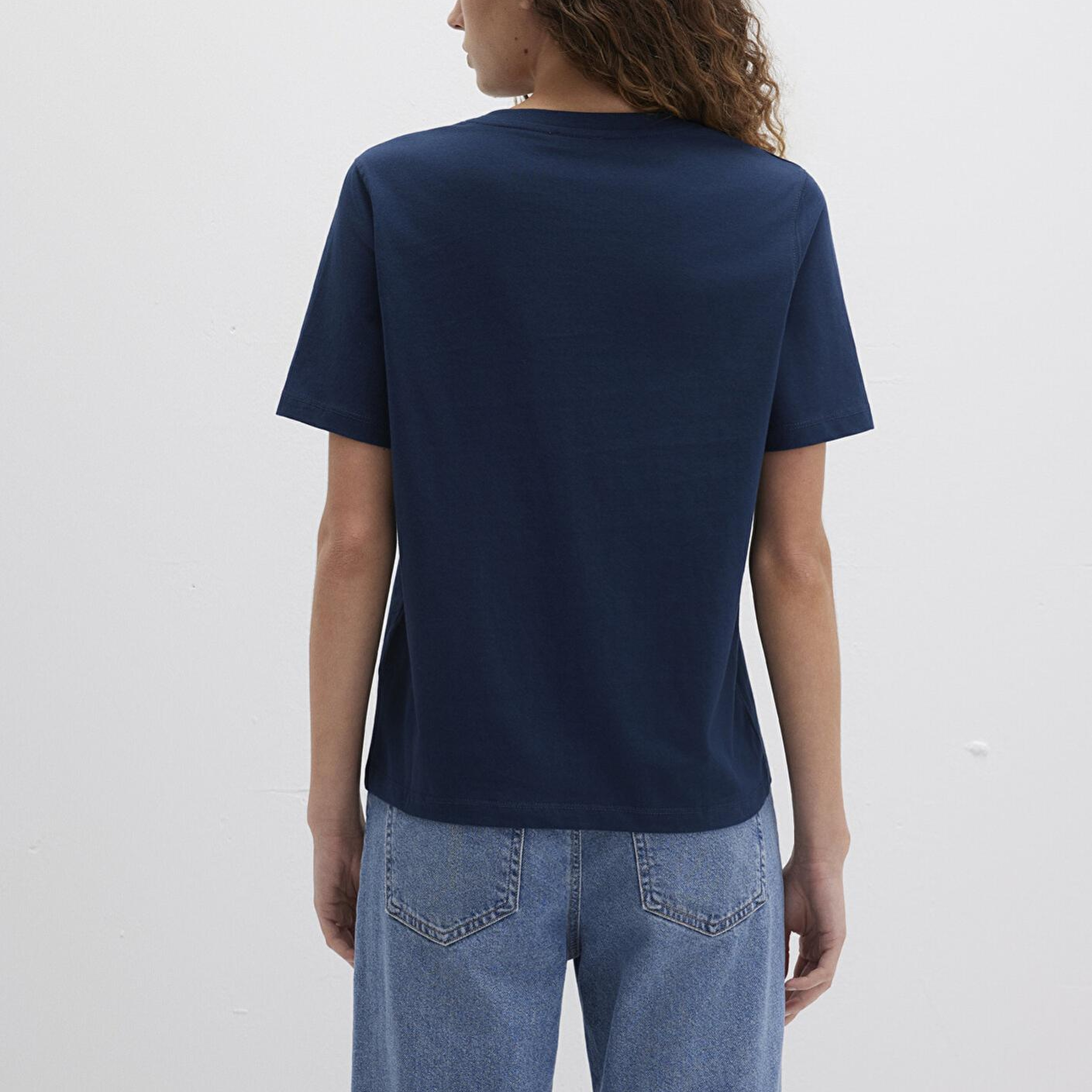 Mavi Kedi Logo Baskılı Lacivert Tişört Regular Fit / Normal Kesim 1613282-82454