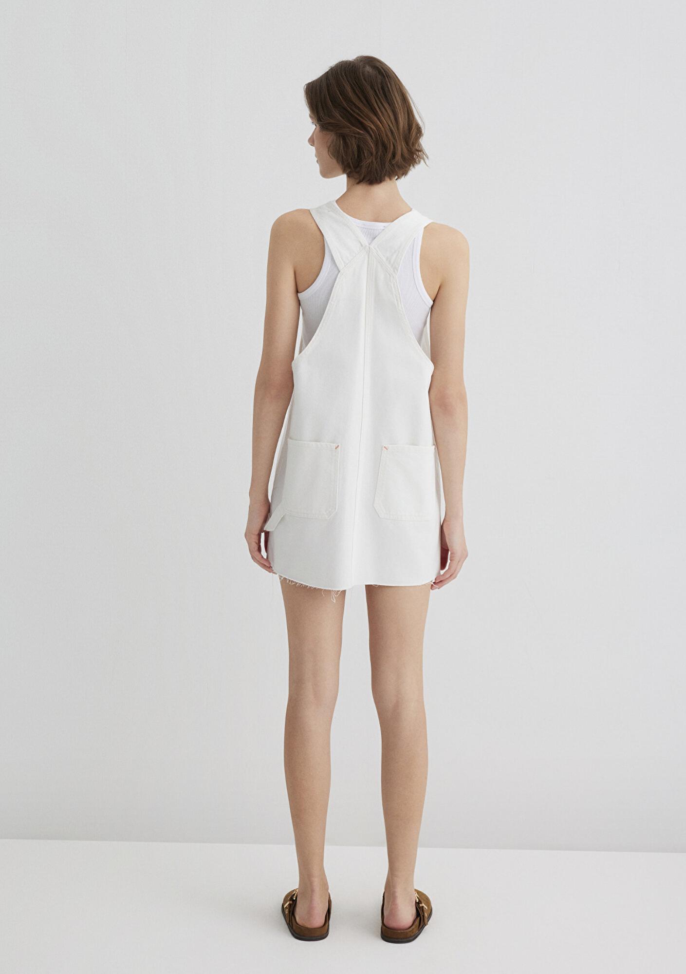 Mavi Iza Kırık Beyaz Jean Elbise 1310662-89835