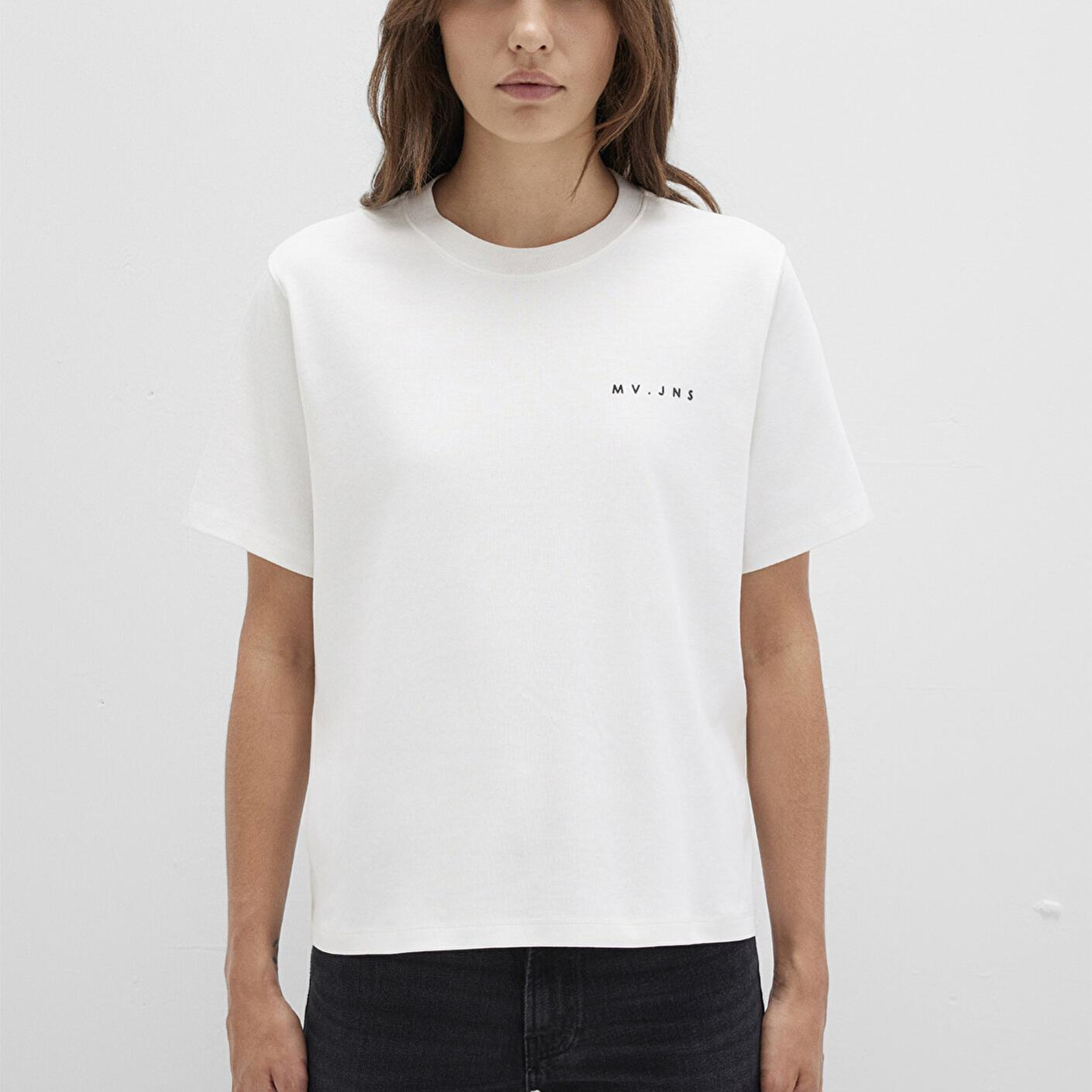 Mavi MV Baskılı İnterlok Ekru Tişört Regular Fit / Normal Kesim 1613148-80194