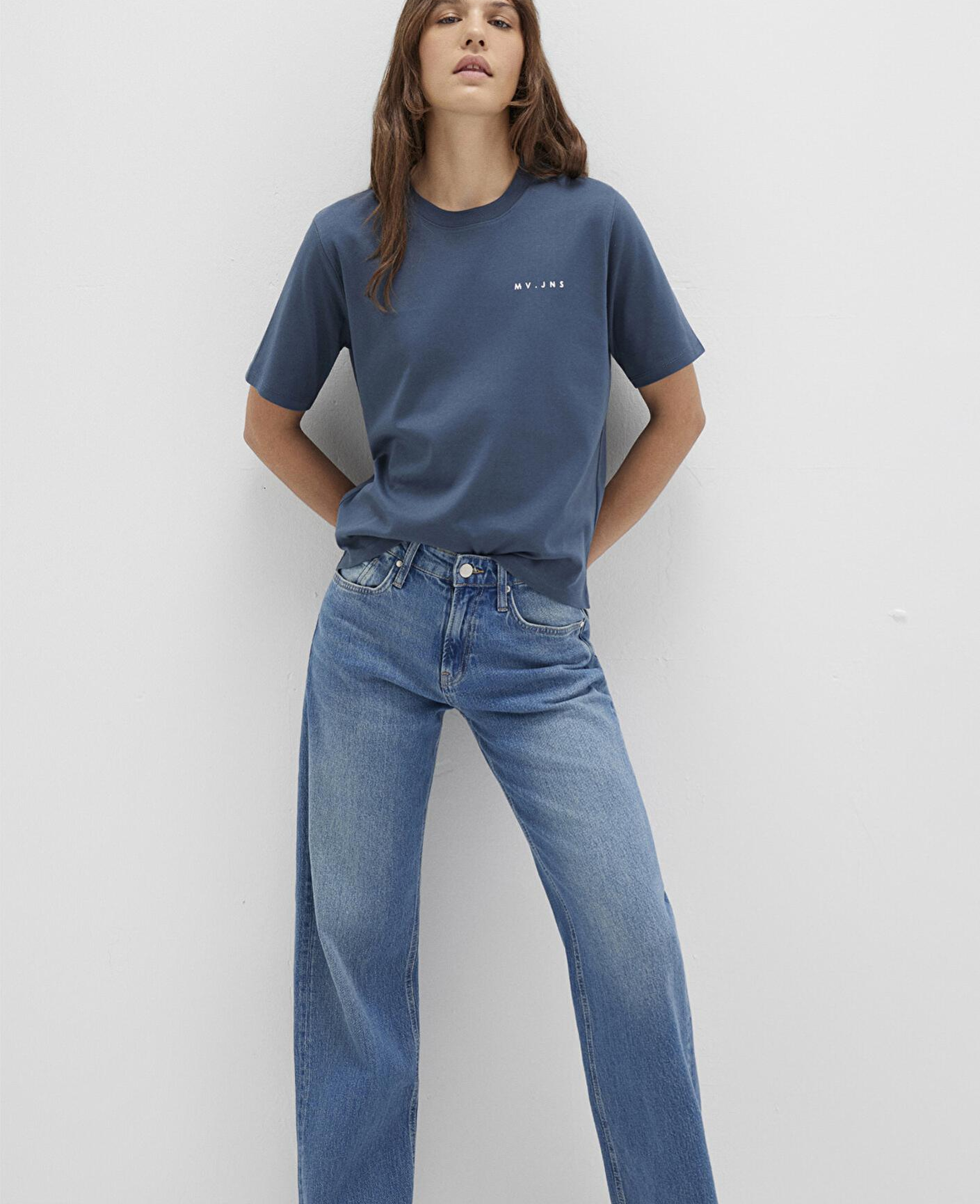 Mavi MV Baskılı İnterlok Lacivert Tişört Regular Fit / Normal Kesim 1613148-70500