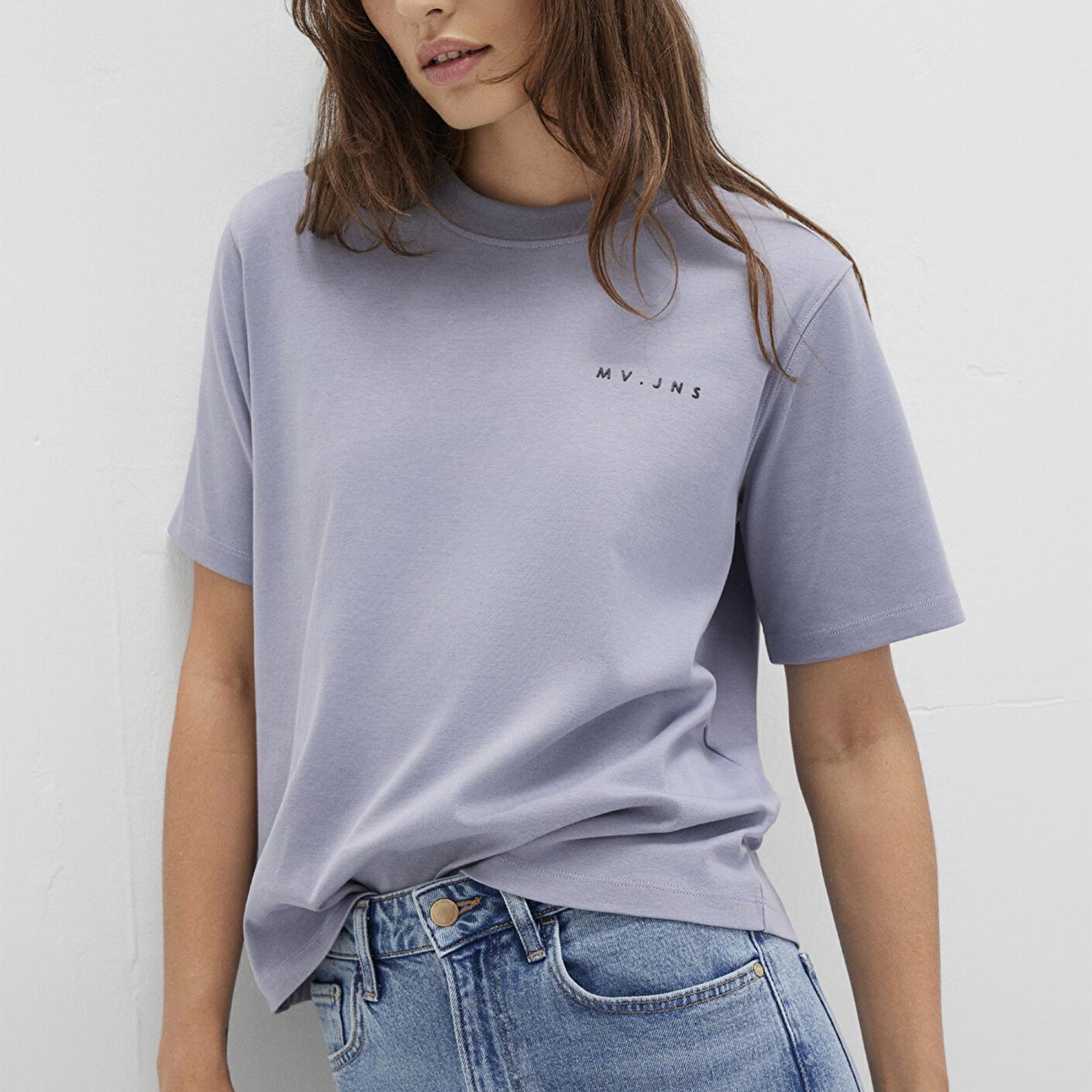 Mavi MV Baskılı İnterlok Mor Tişört Regular Fit / Normal Kesim 1613148-81919