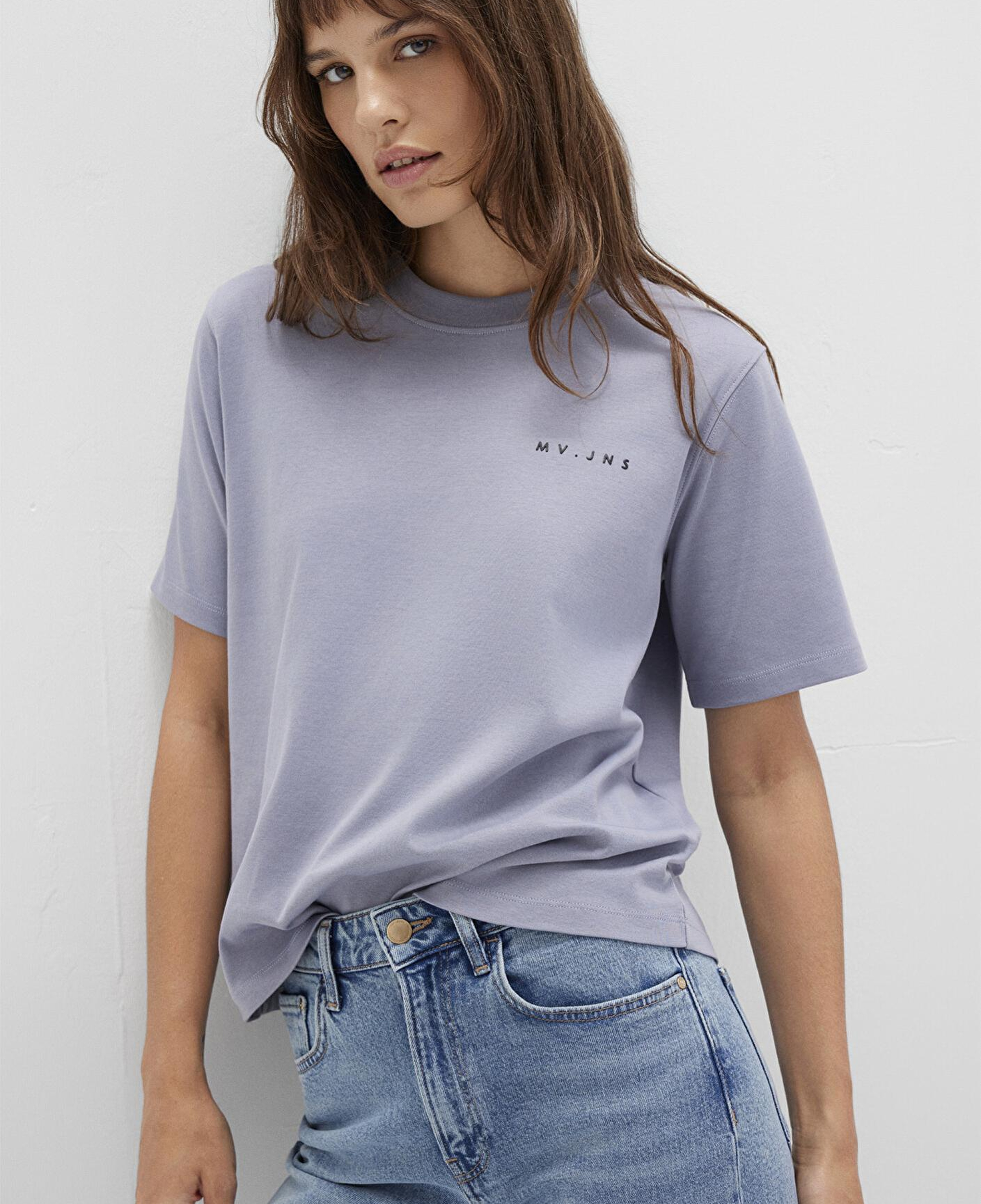 Mavi MV Baskılı İnterlok Mor Tişört Regular Fit / Normal Kesim 1613148-81919