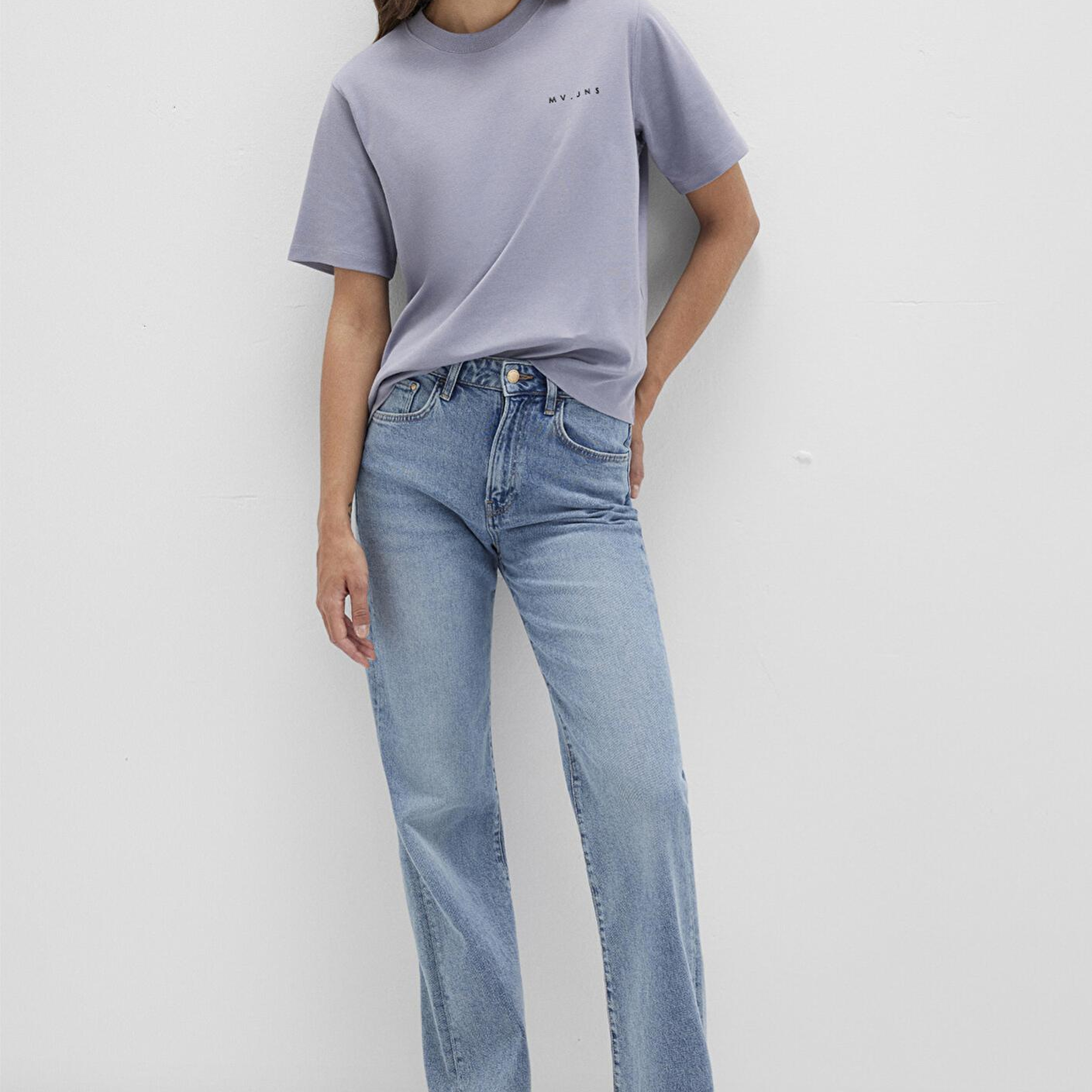 Mavi MV Baskılı İnterlok Mor Tişört Regular Fit / Normal Kesim 1613148-81919