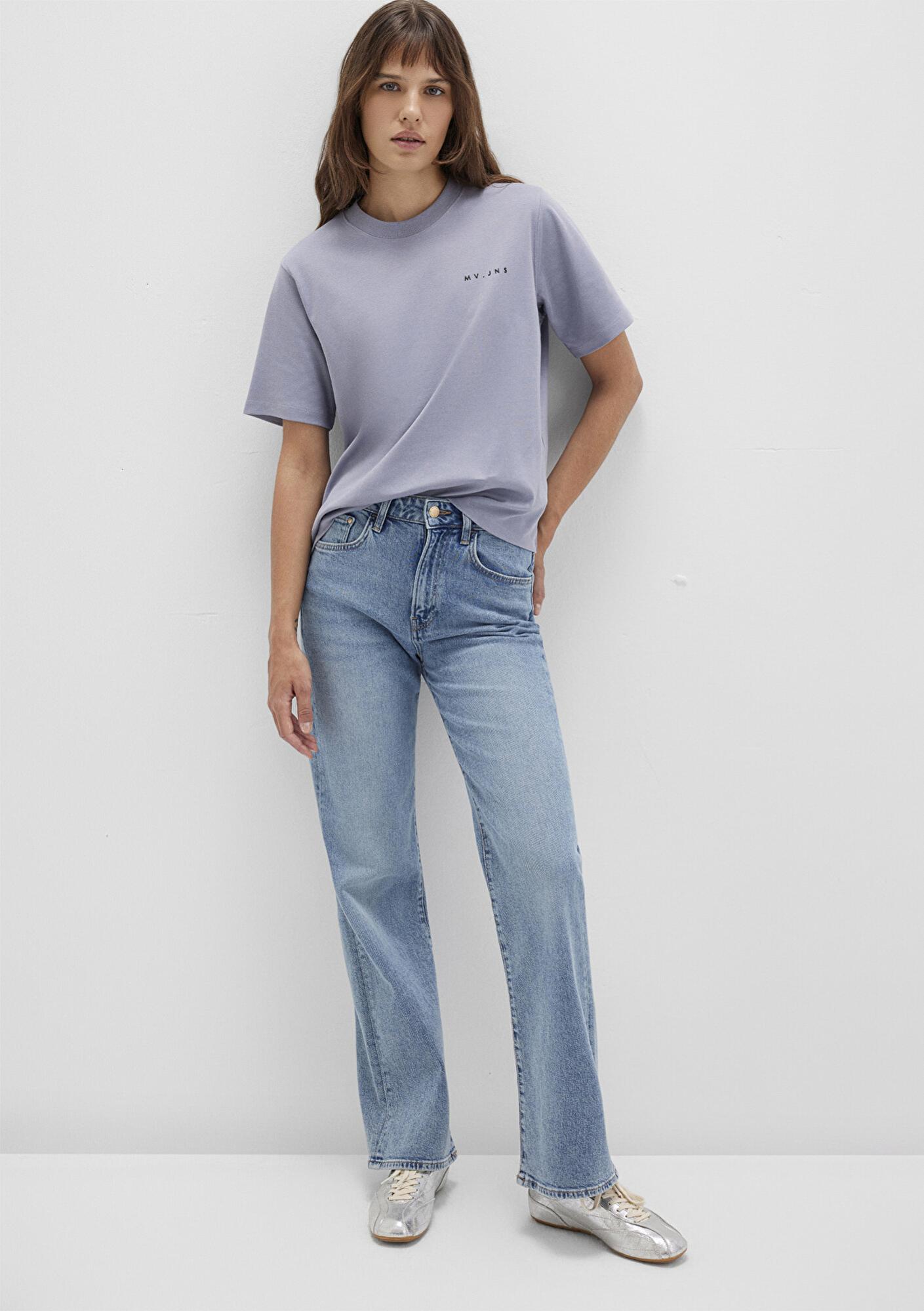 Mavi MV Baskılı İnterlok Mor Tişört Regular Fit / Normal Kesim 1613148-81919