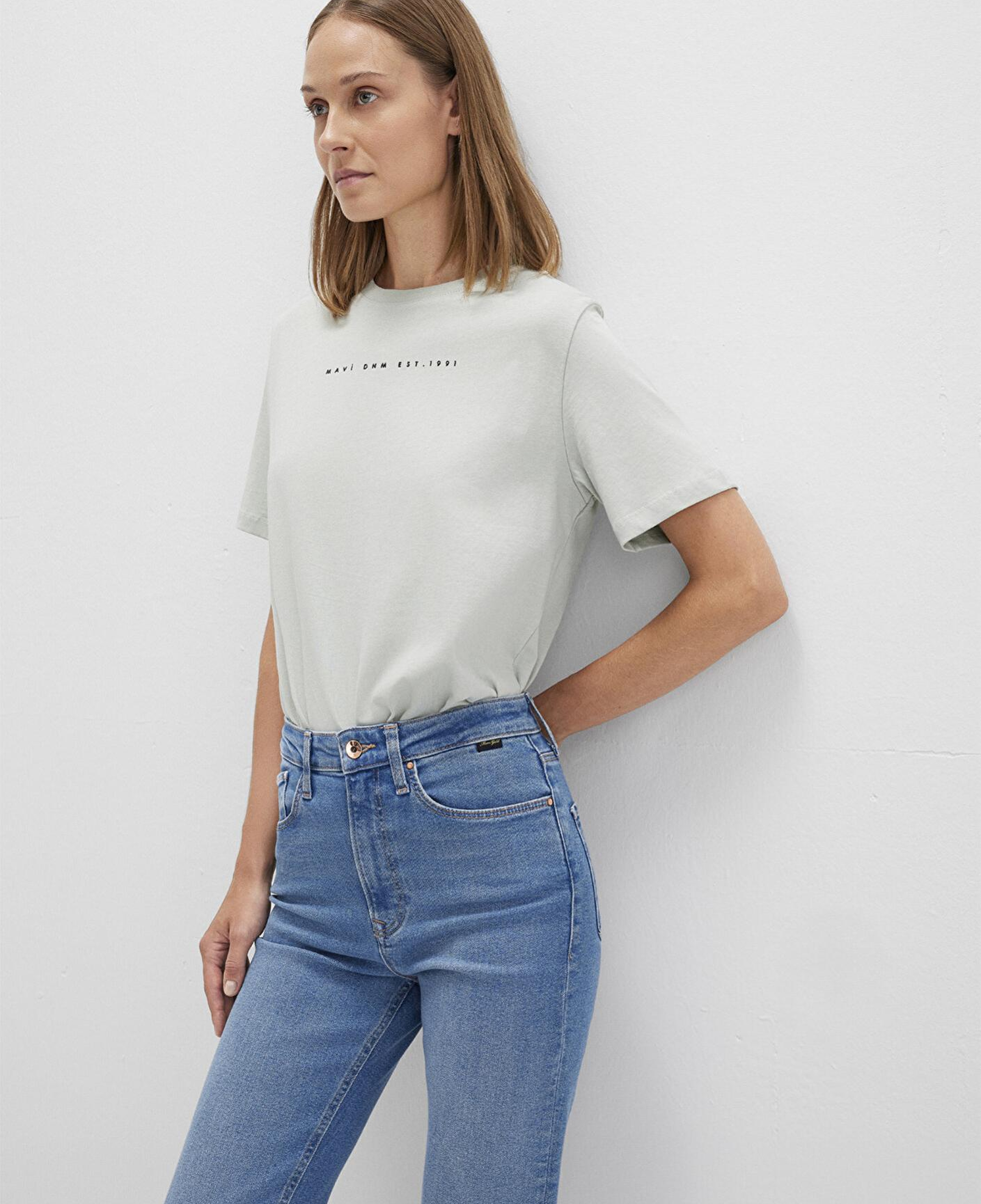 Mavi Mavi Baskılı Yeşil Tişört Regular Fit / Normal Kesim 1613147-70148