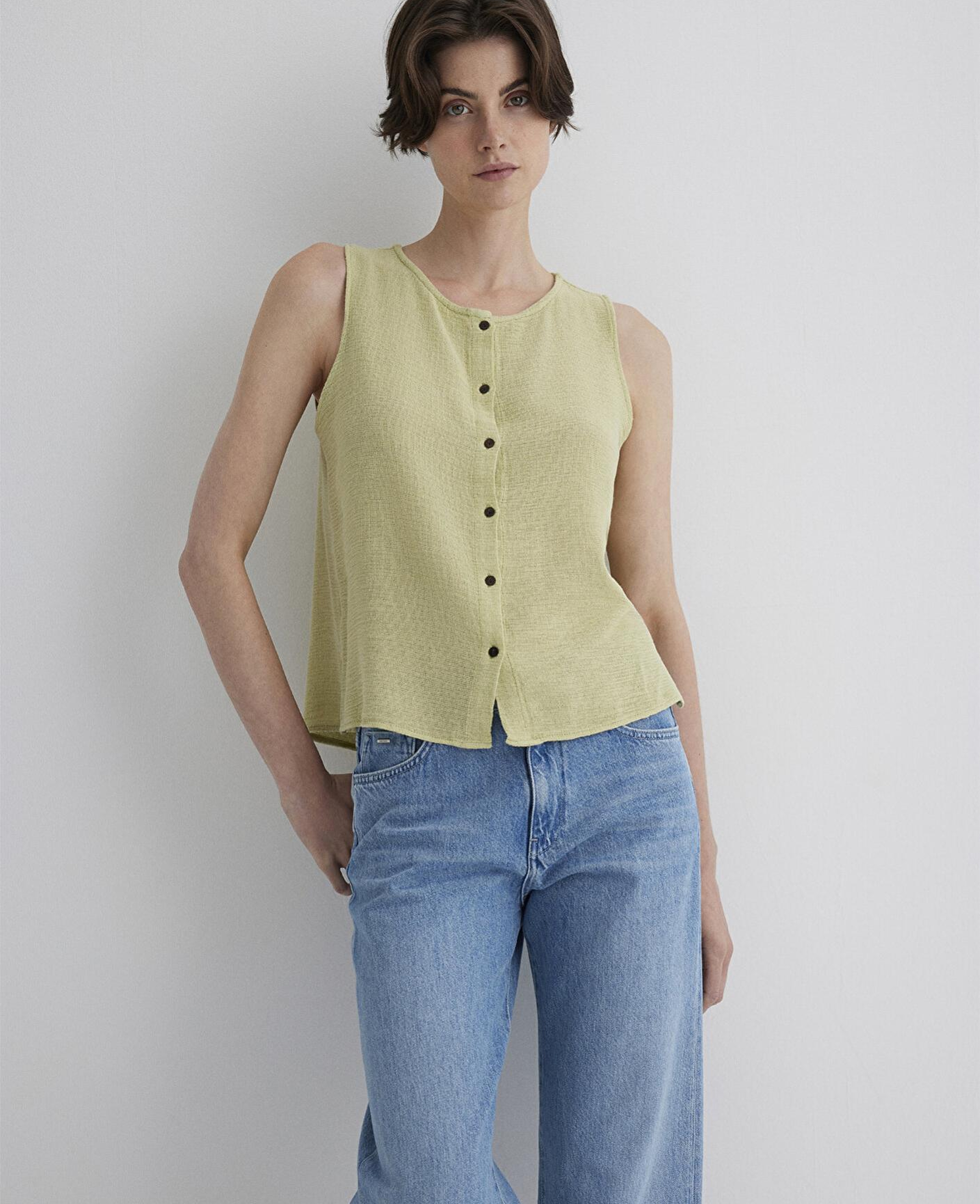 Mavi Kolsuz Yeşil Bluz 1210710-71515