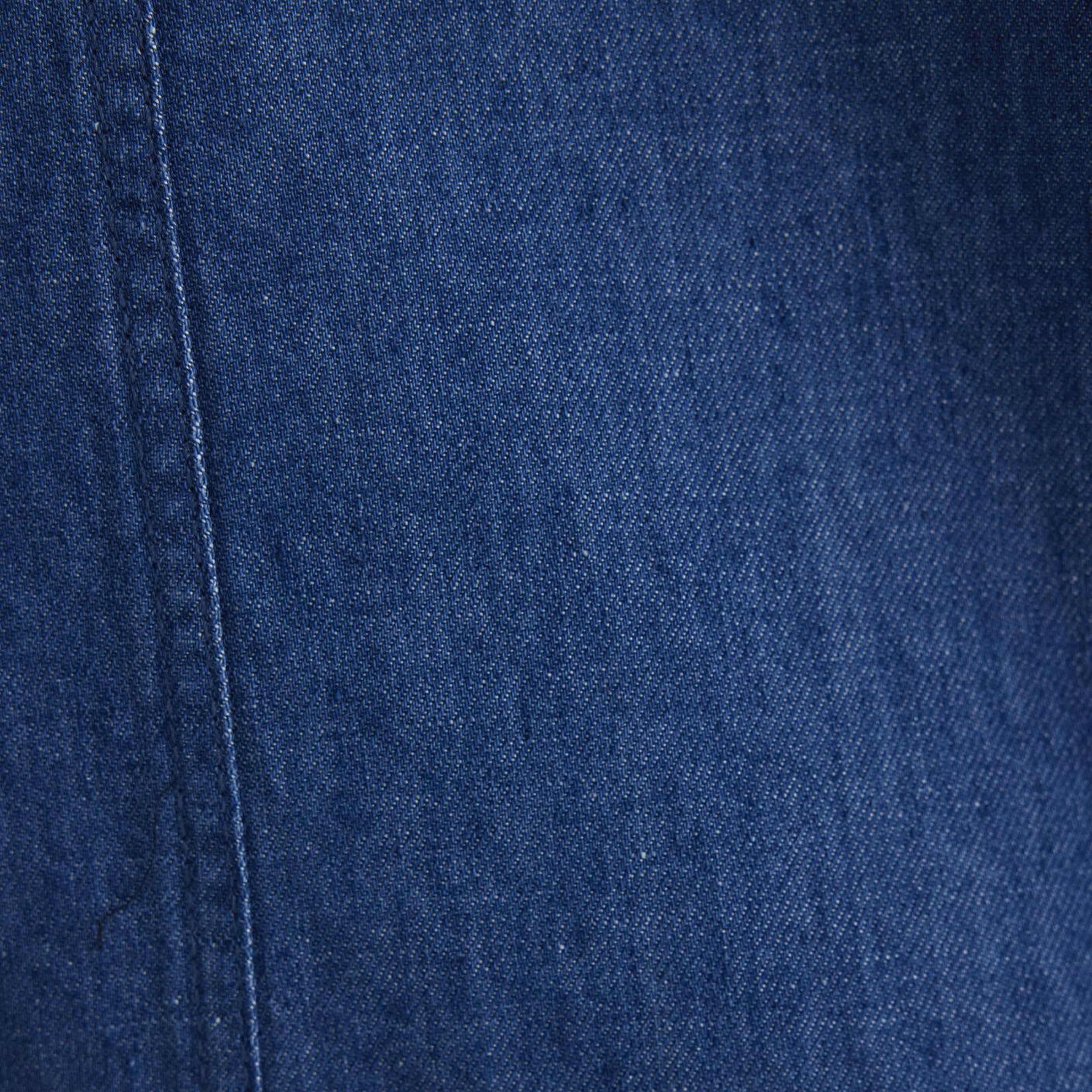 Mavi Keten Karışımlı Indigo Elbise 1310668-82052