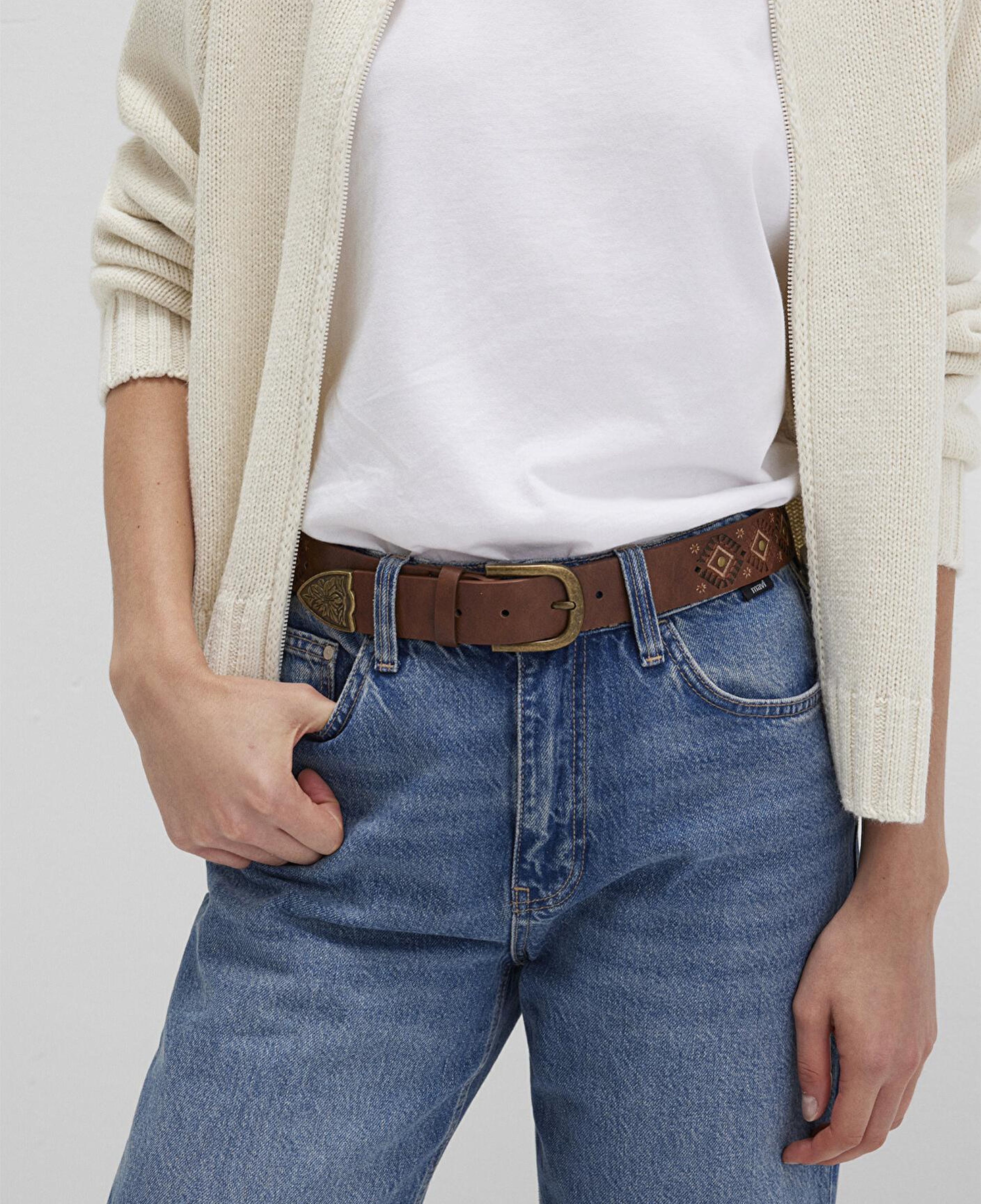 Mavi Kahverengi Suni Deri Kemer 1913293-70280