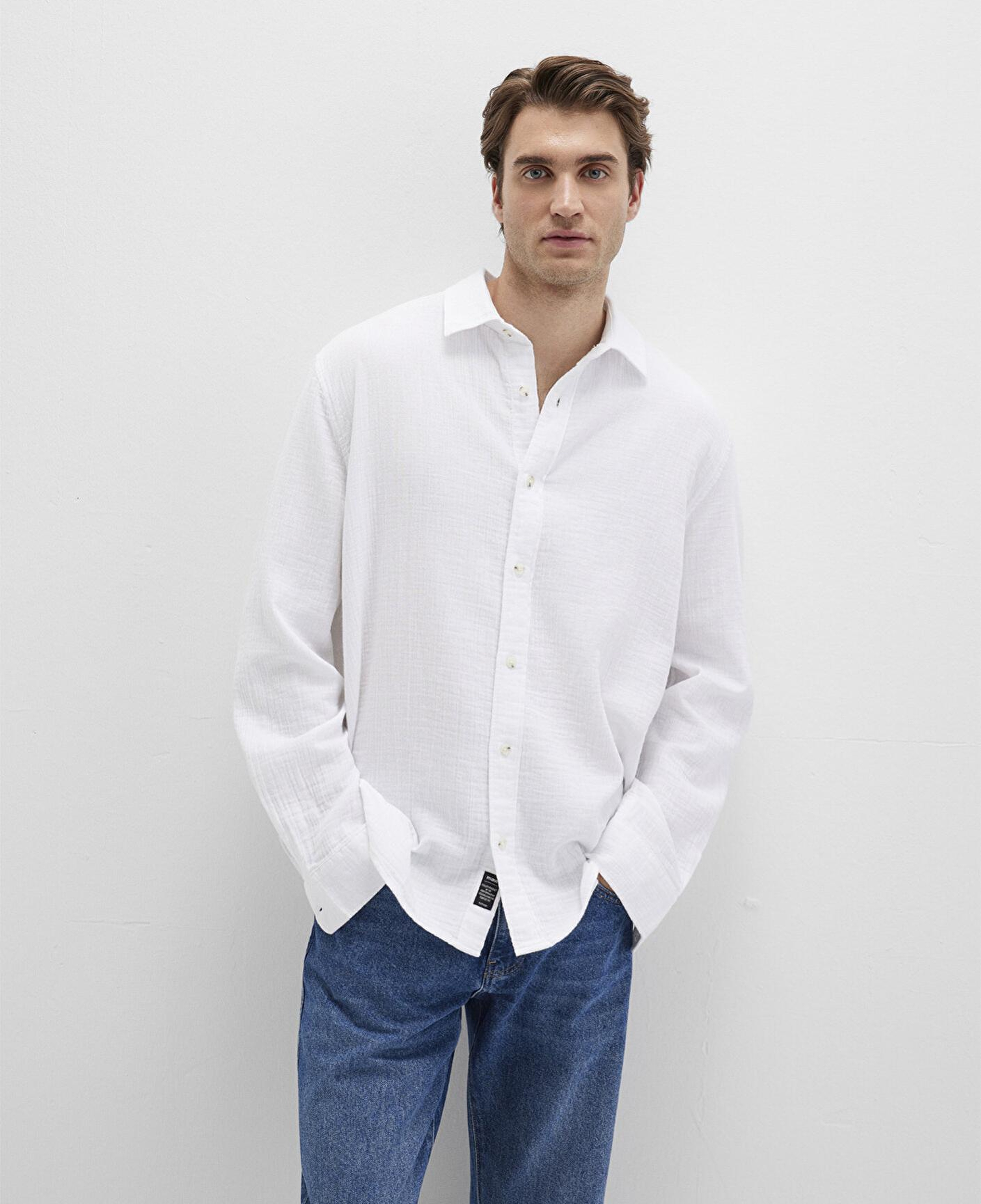 Mavi Beyaz Gömlek Regular Fit / Normal Kesim 0211518-620