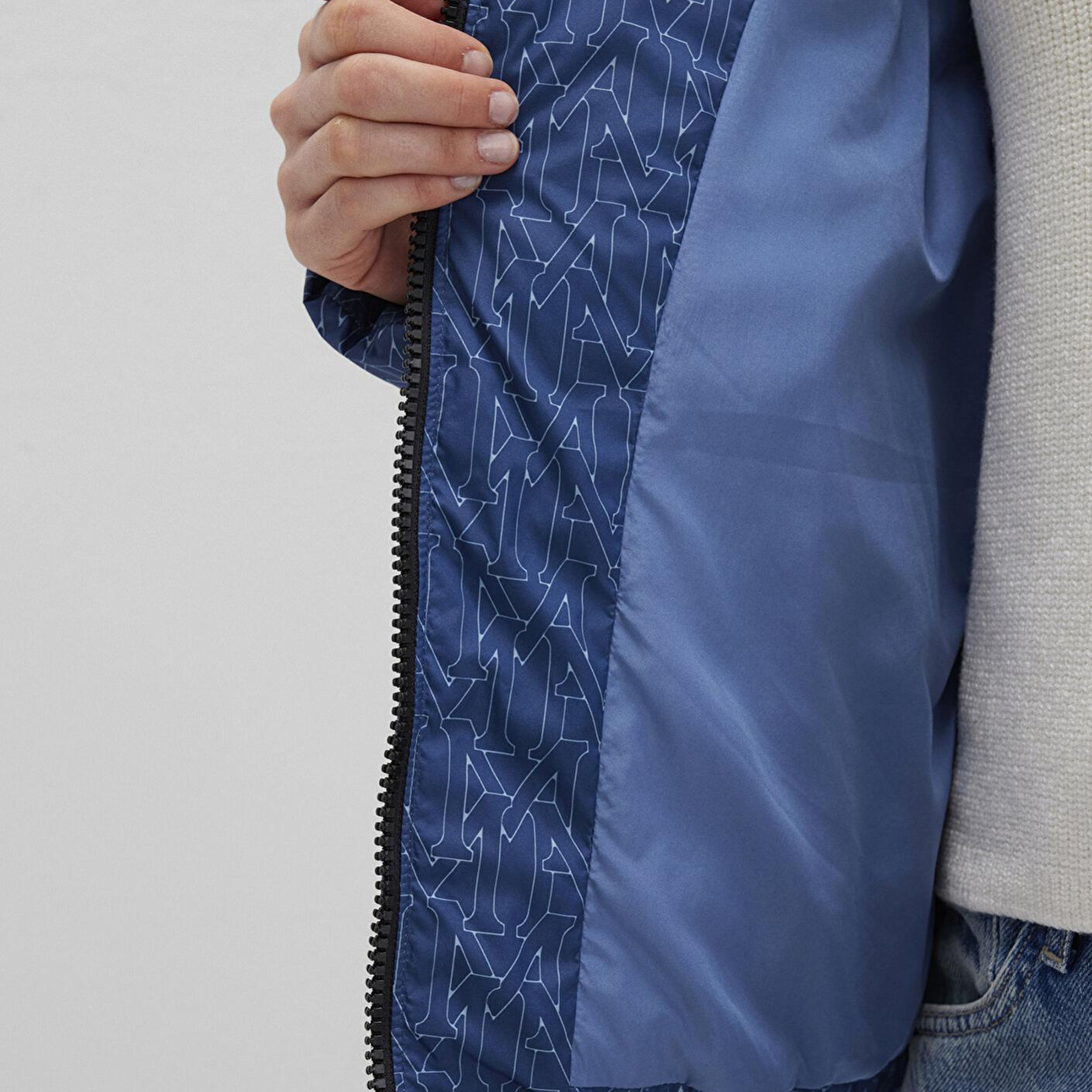 Mavi Su İtici Kapüşonlu Lacivert Şişme Mont 1110706-90368