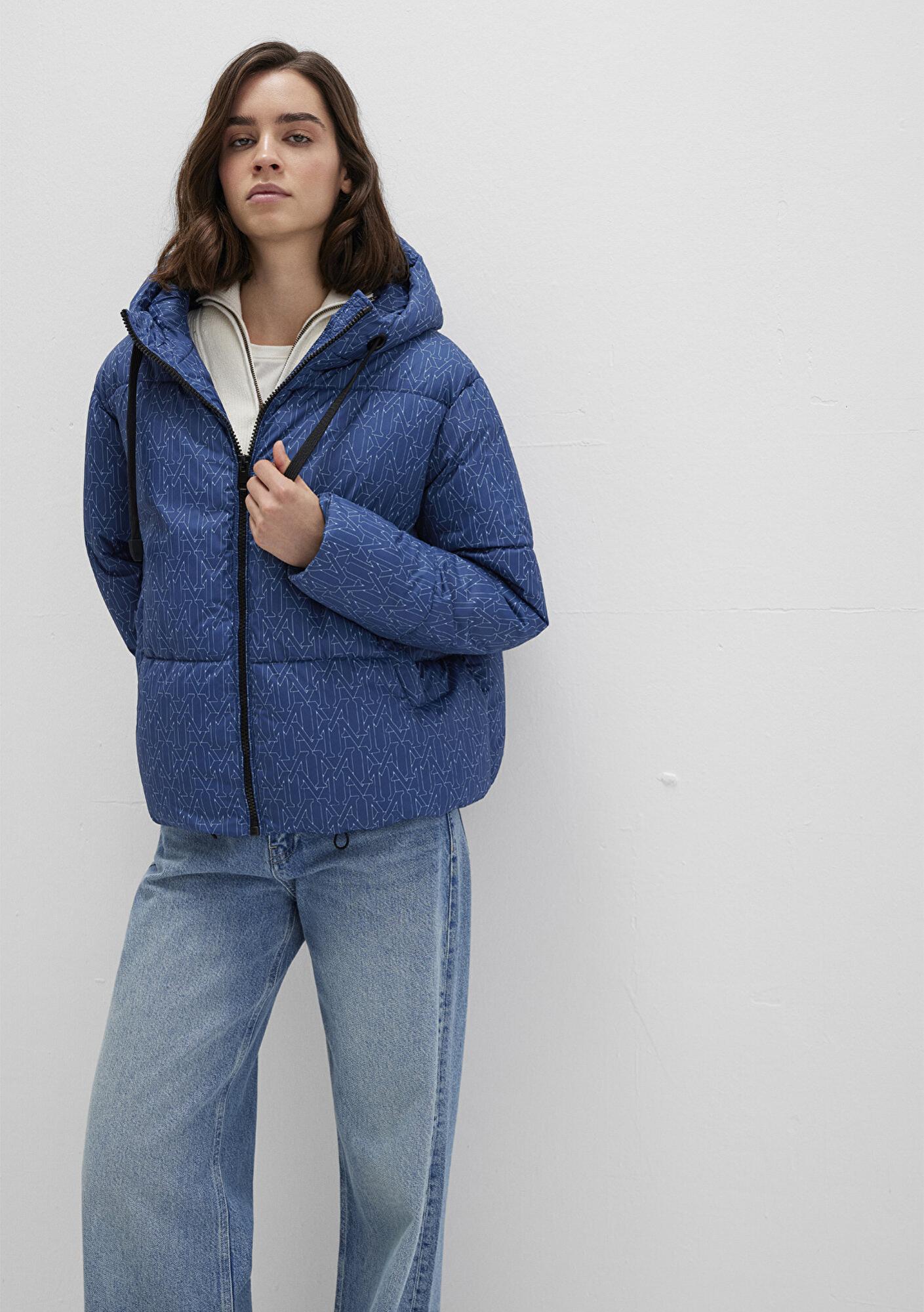 Mavi Su İtici Kapüşonlu Lacivert Şişme Mont 1110706-90368