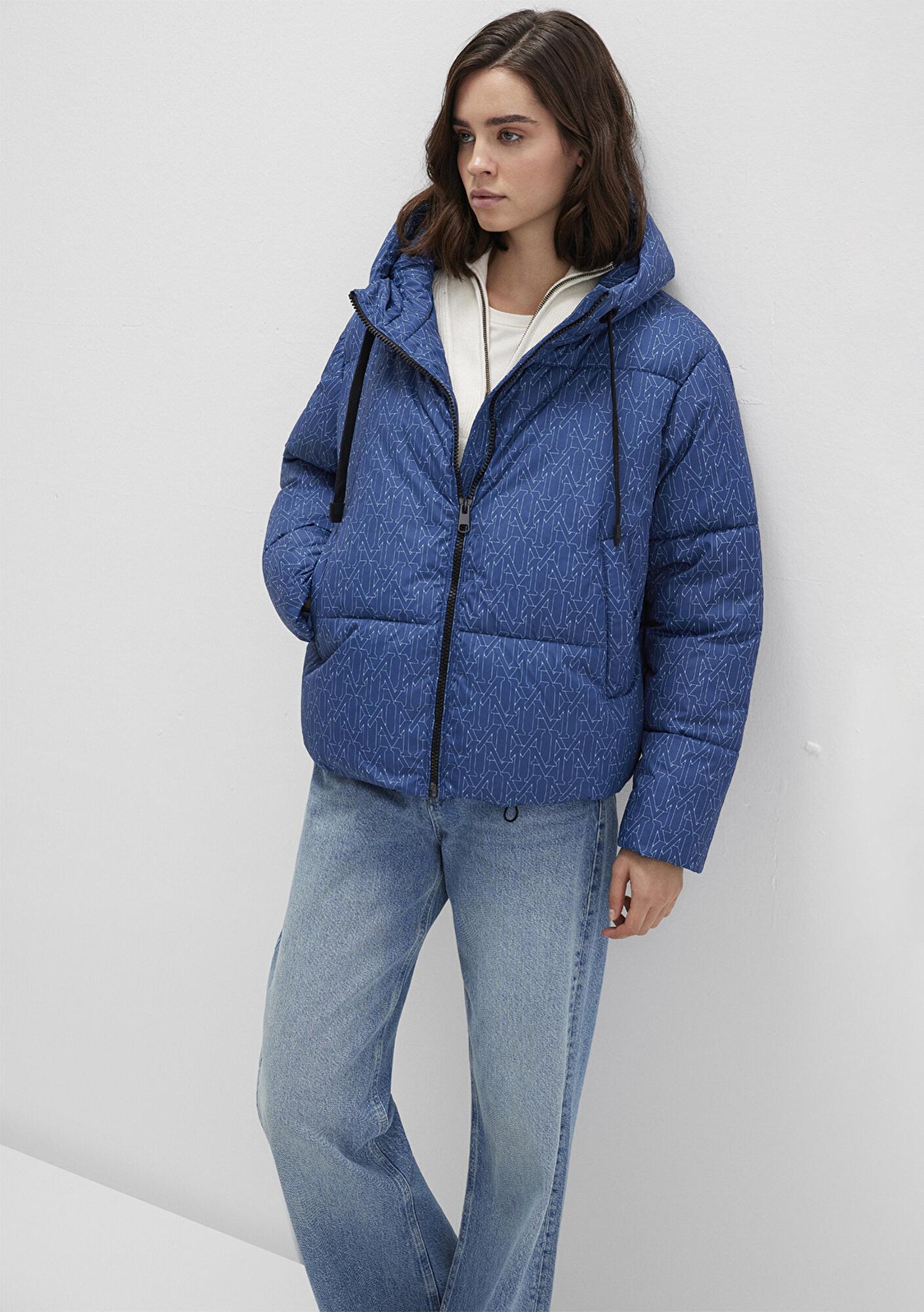 Mavi Su İtici Kapüşonlu Lacivert Şişme Mont 1110706-90368