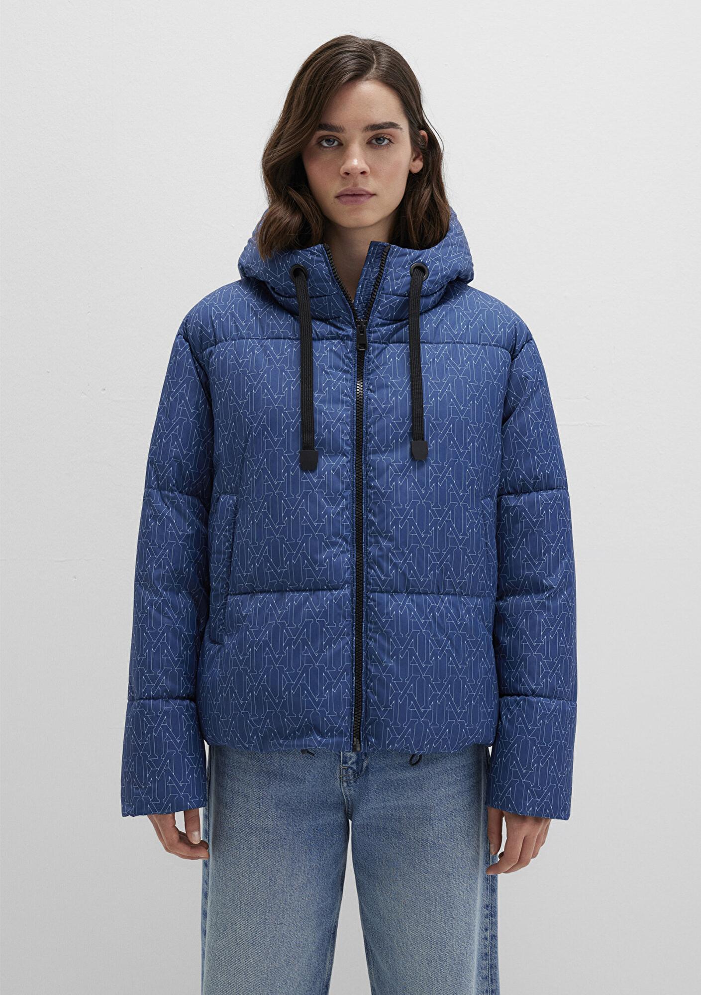 Mavi Su İtici Kapüşonlu Lacivert Şişme Mont 1110706-90368