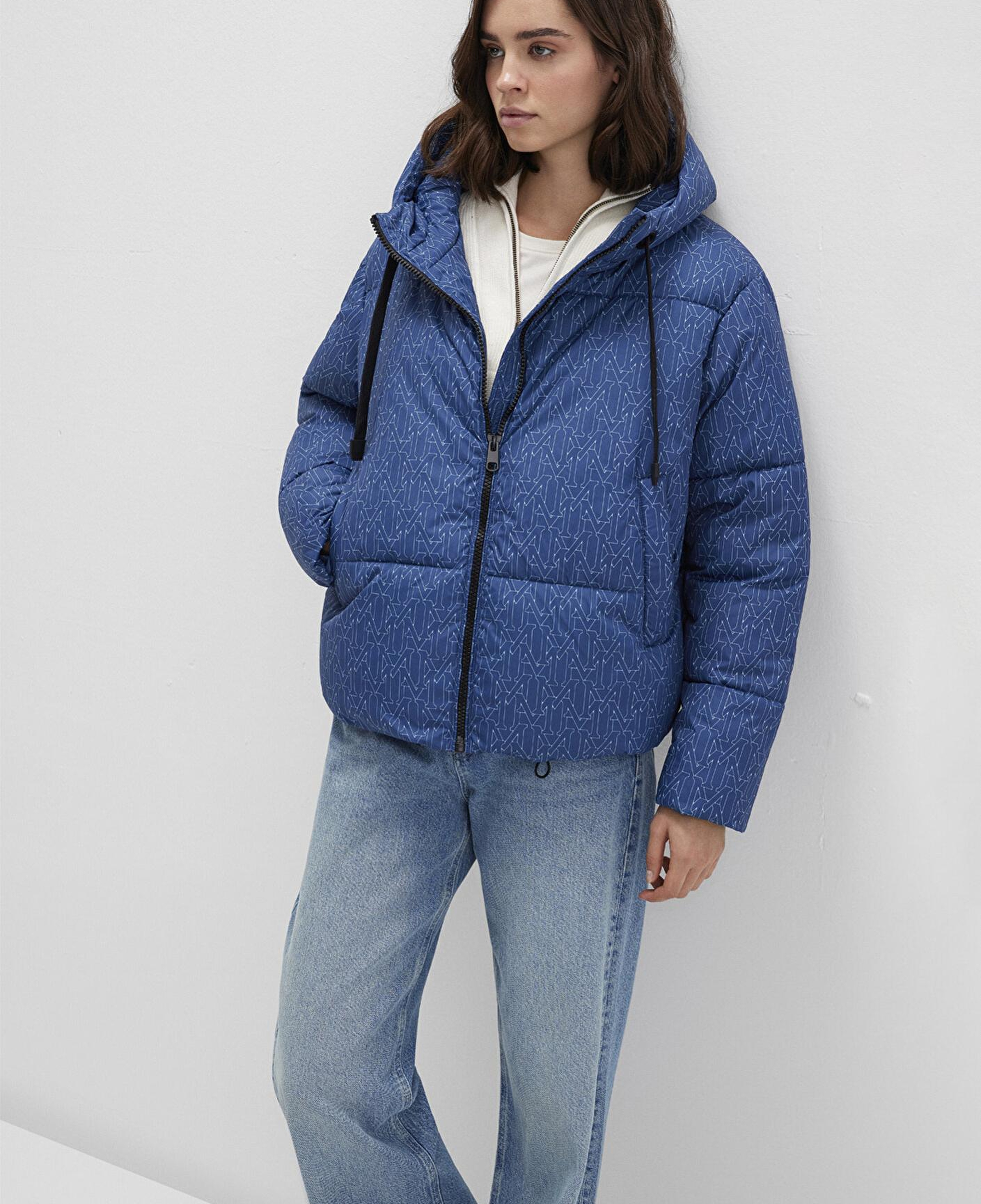 Mavi Su İtici Kapüşonlu Lacivert Şişme Mont 1110706-90368