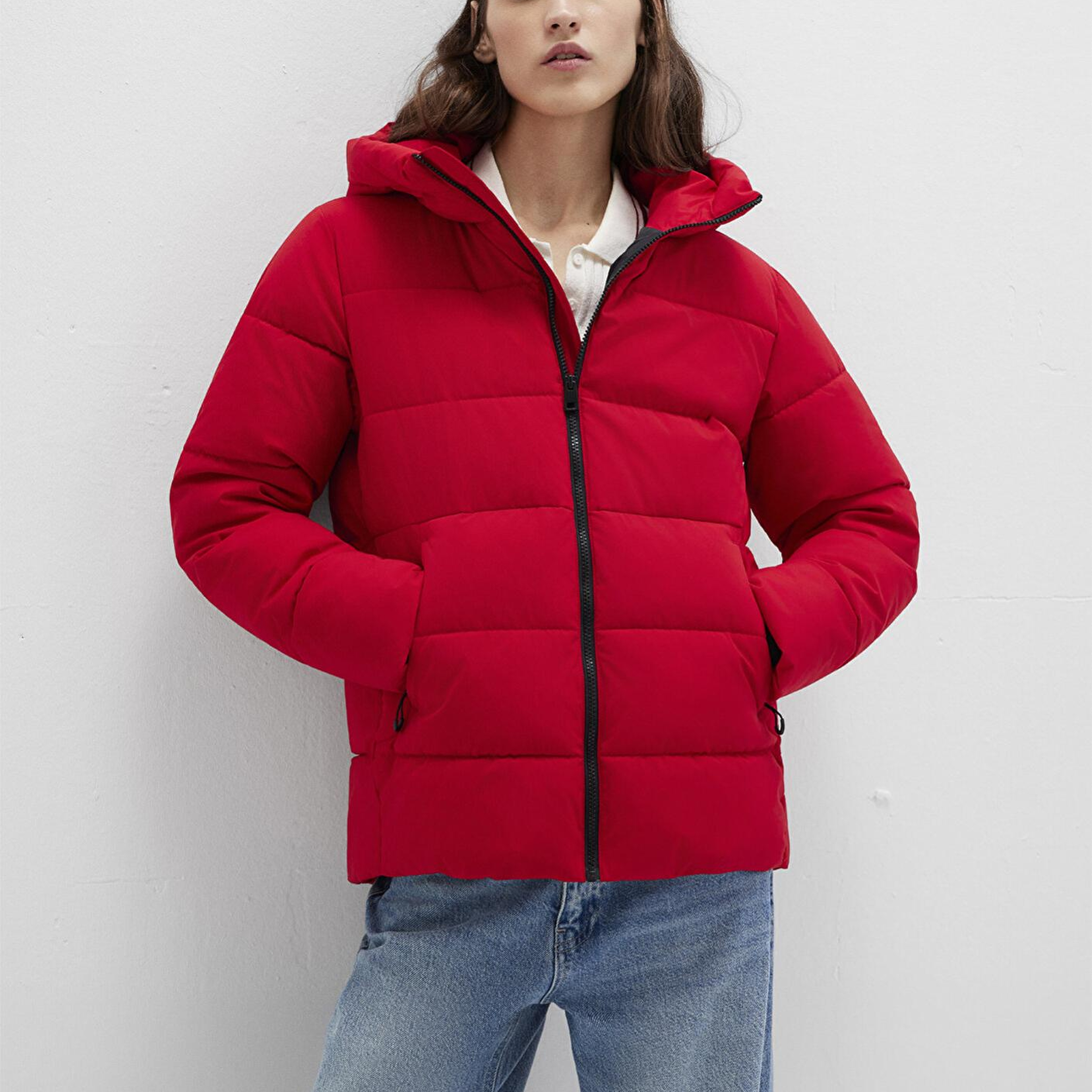 Mavi Su İtici Kırmızı Şişme Mont 1110704-90367