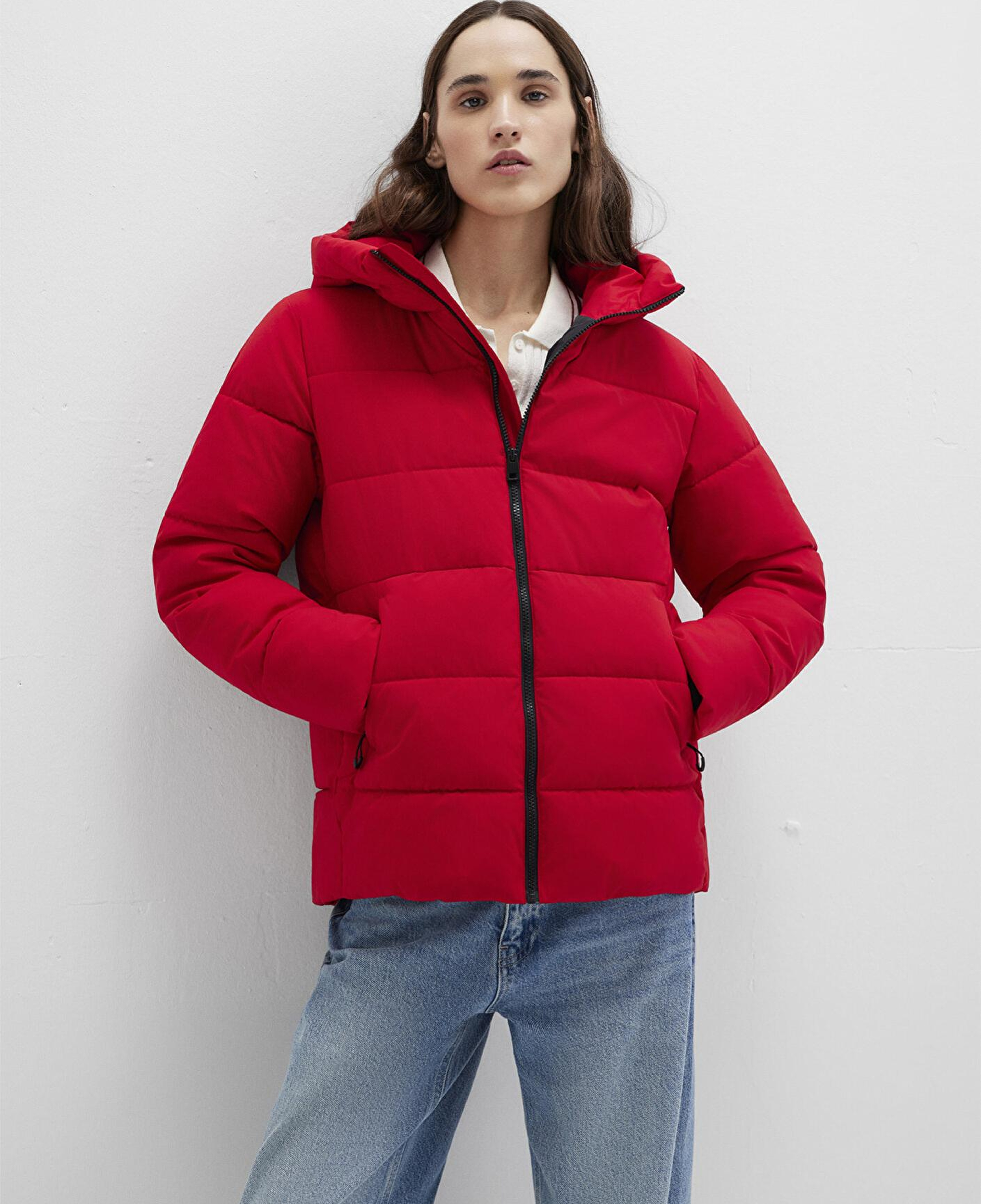 Mavi Su İtici Kırmızı Şişme Mont 1110704-90367