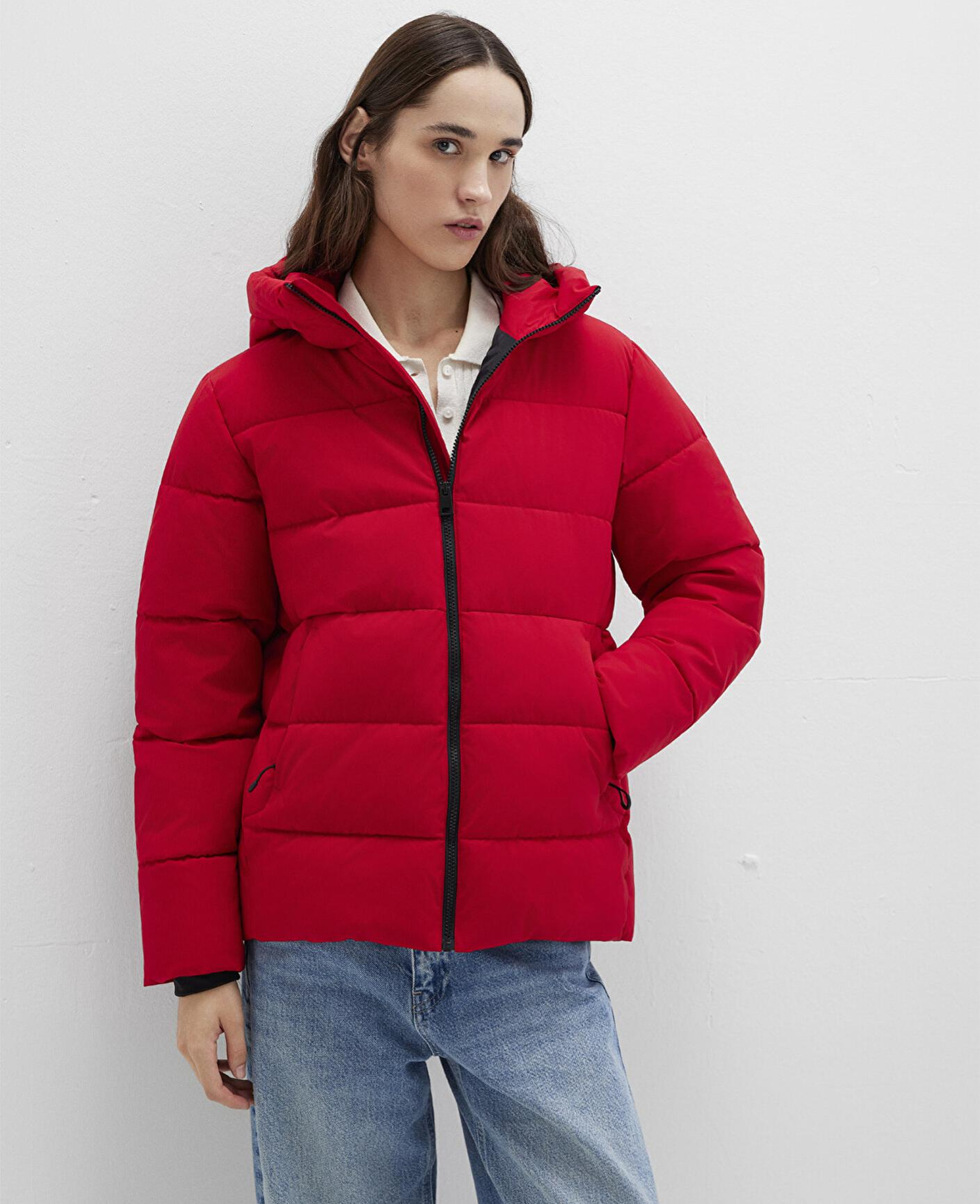 Mavi Su İtici Kırmızı Şişme Mont 1110704-90367