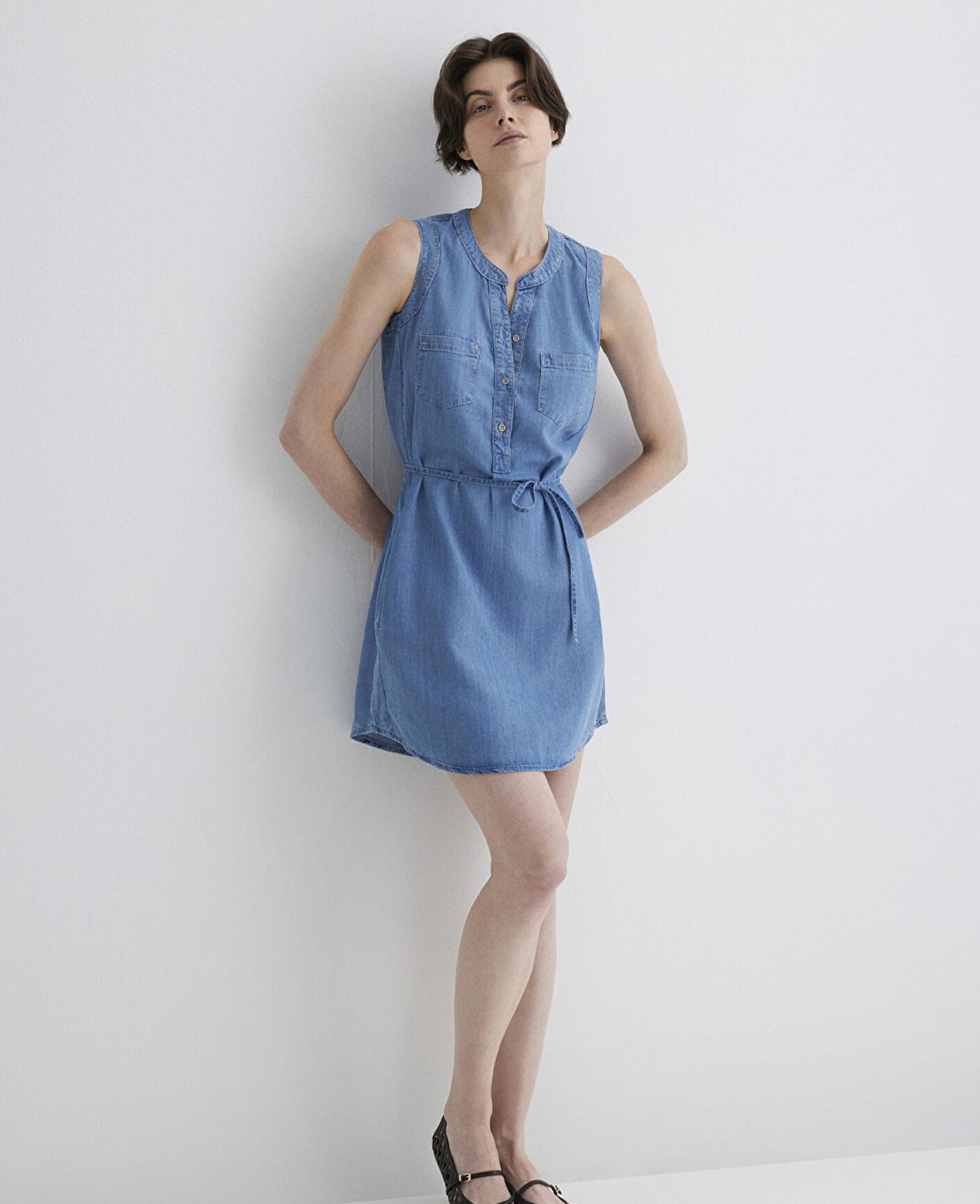 Mavi Suzy Gold Klasik Açık Mavi Jean Elbise 130317-89756