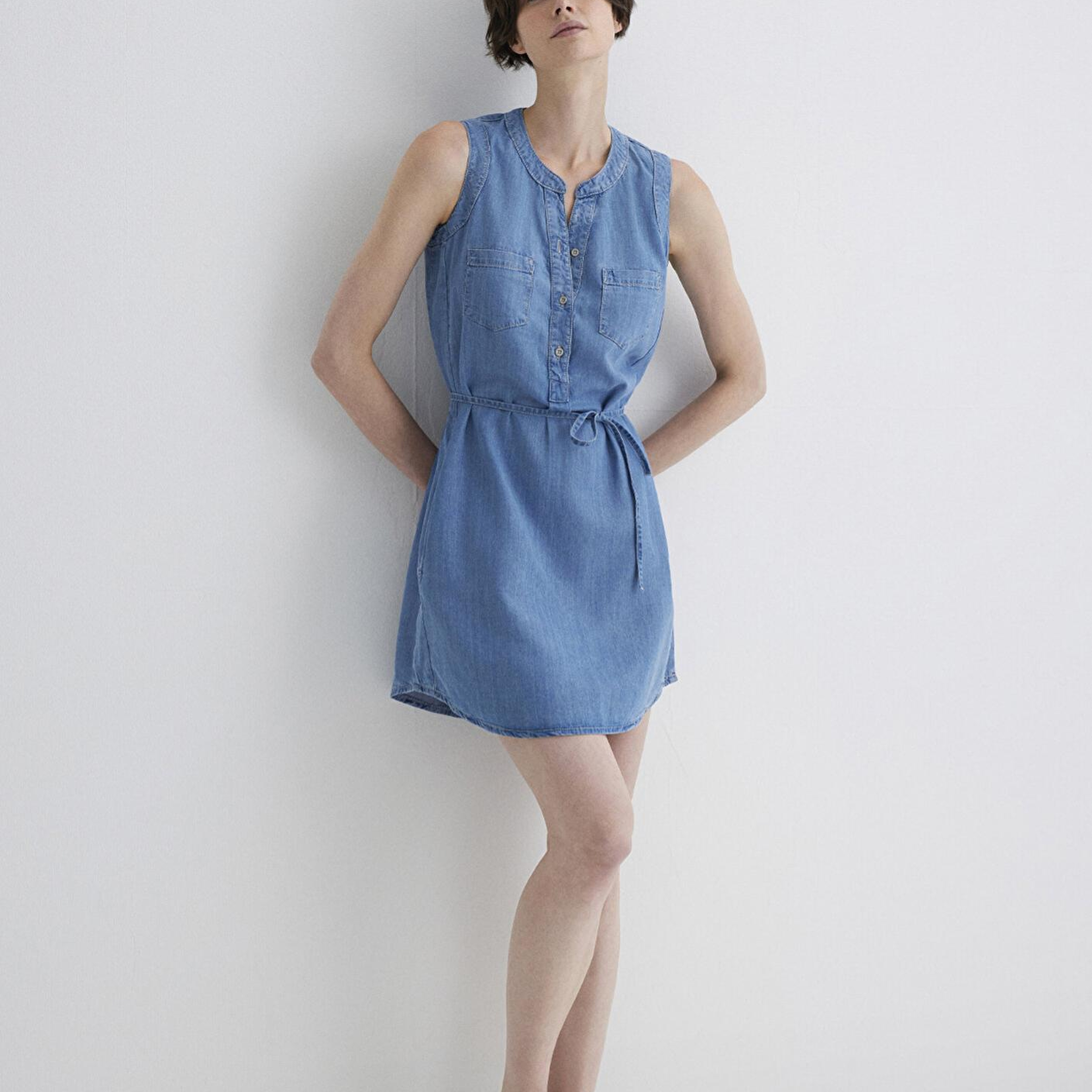 Mavi Suzy Gold Klasik Açık Mavi Jean Elbise 130317-89756
