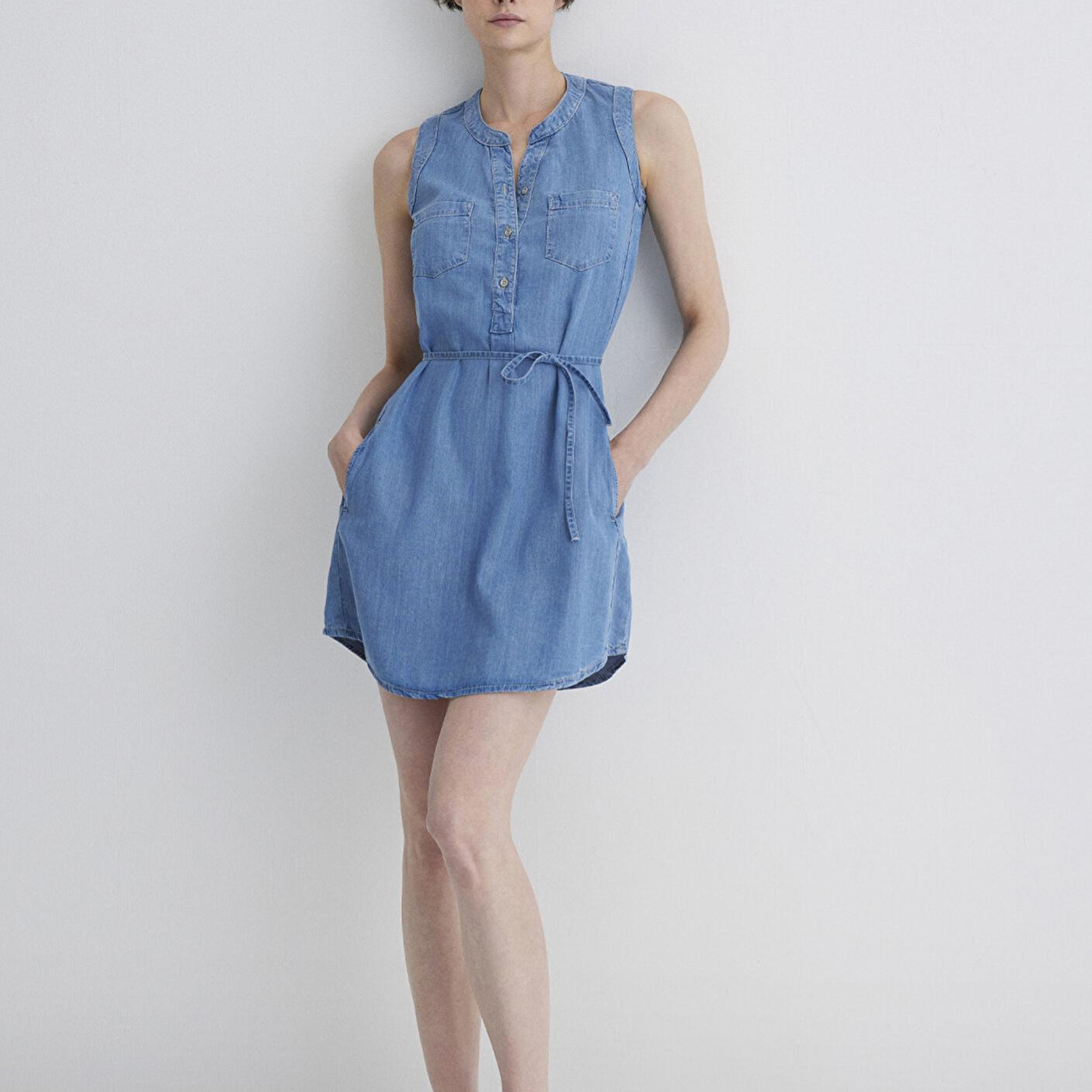 Mavi Suzy Gold Klasik Açık Mavi Jean Elbise 130317-89756