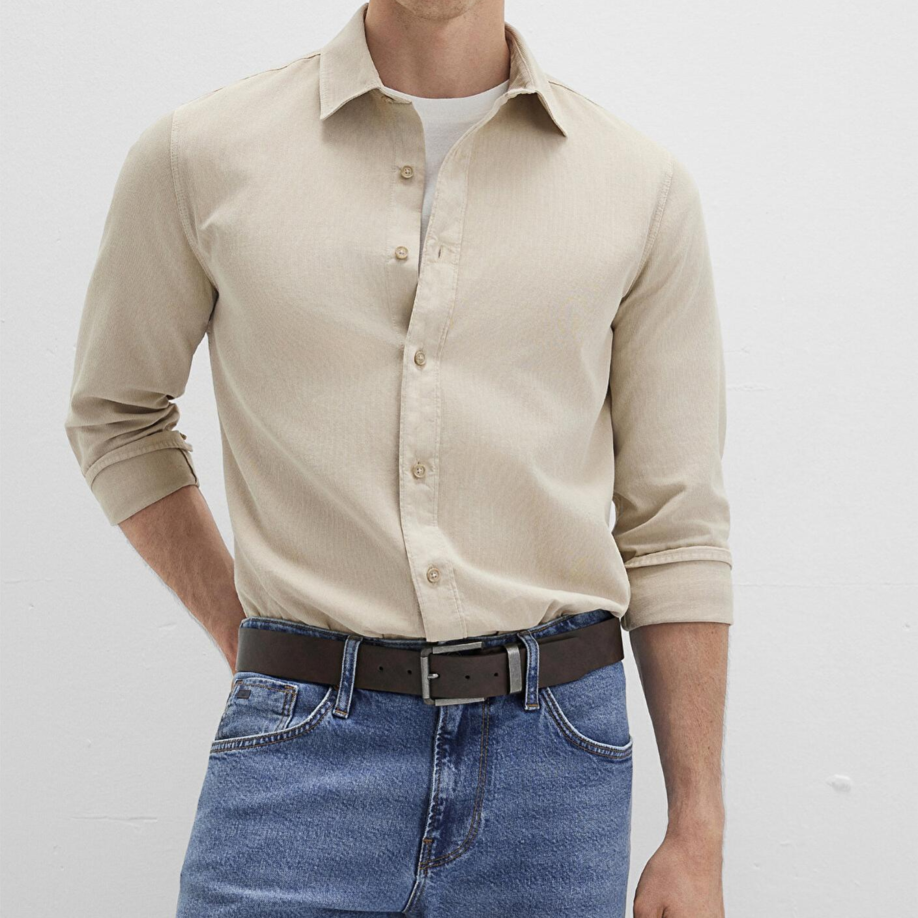 Mavi Kahverengi Suni Deri Kemer 0911874-85397