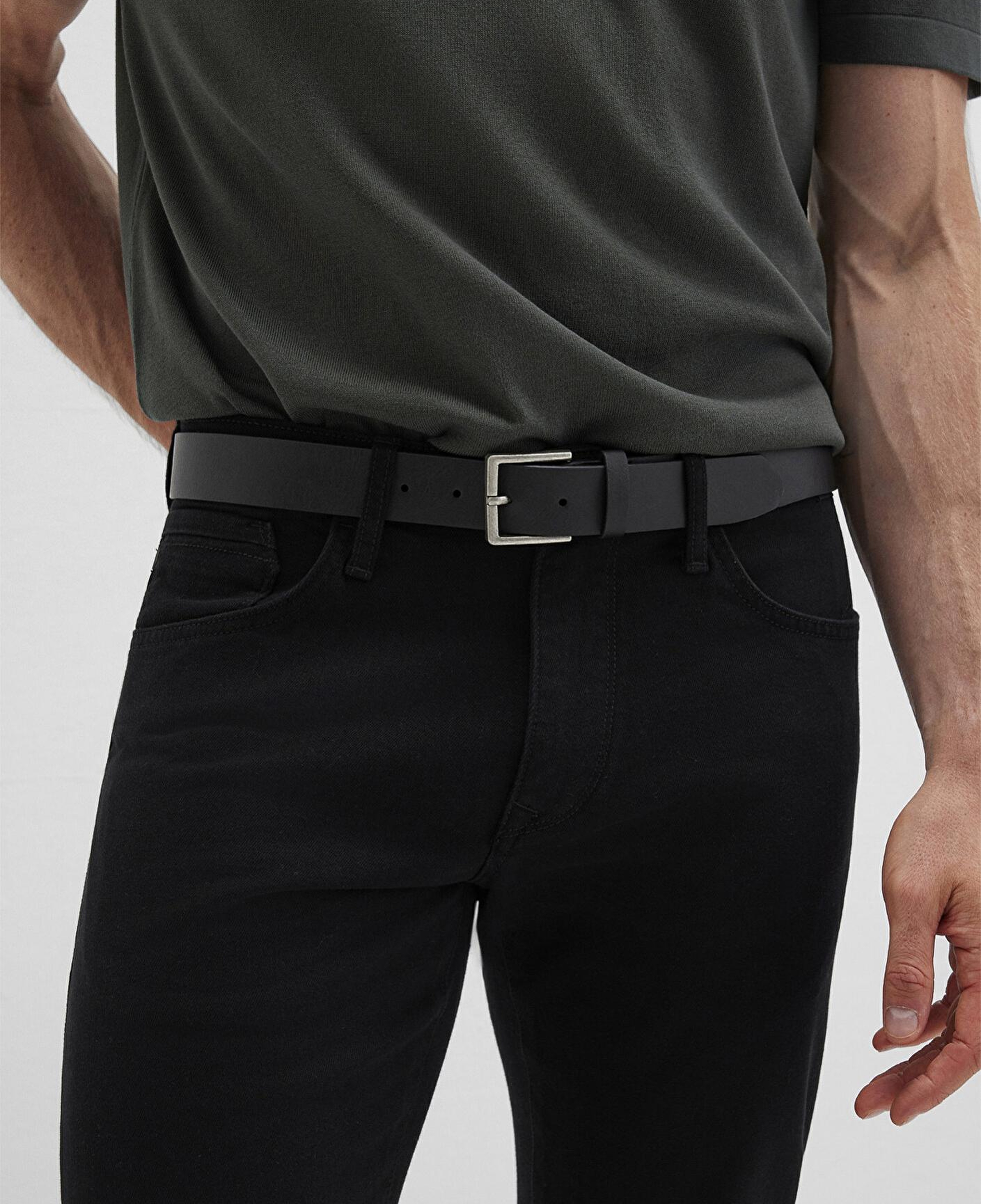 Mavi Siyah Suni Deri Kemer 0911876-900