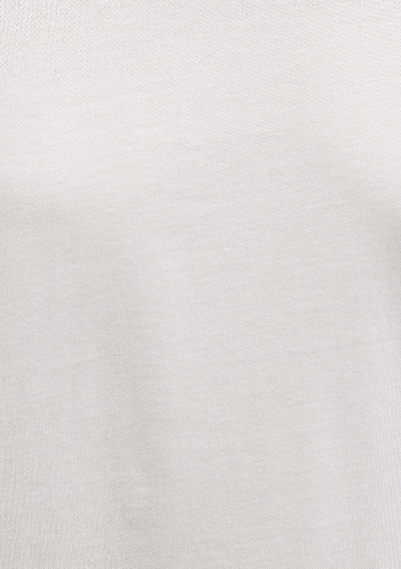 Mavi Uzun Kollu Ekru Basic Tişört Loose Fit / Bol Rahat Kesim 1613038-70057