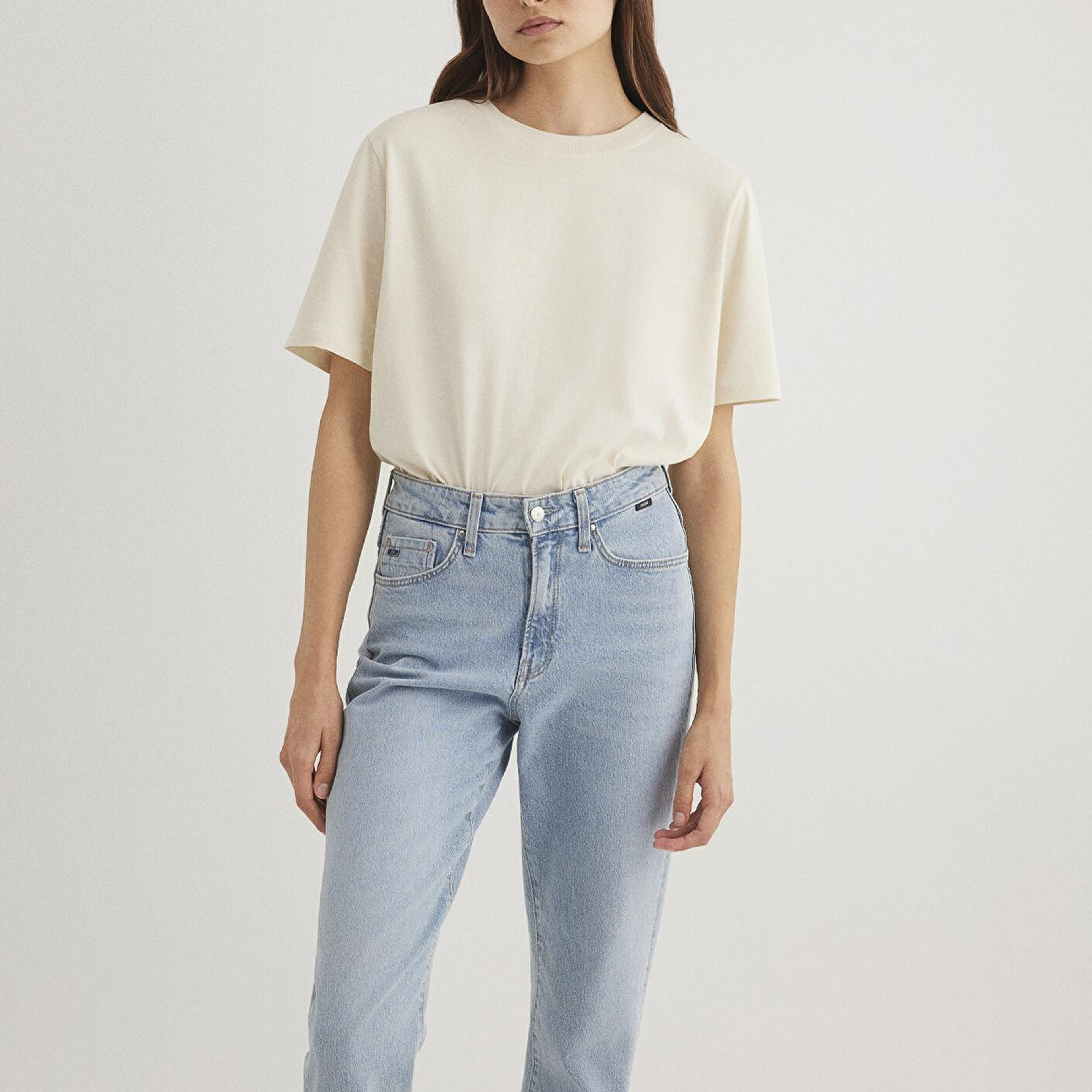 Mavi 2li Kadın Basic Tişört Regular Fit / Normal Kesim 1611366-70072