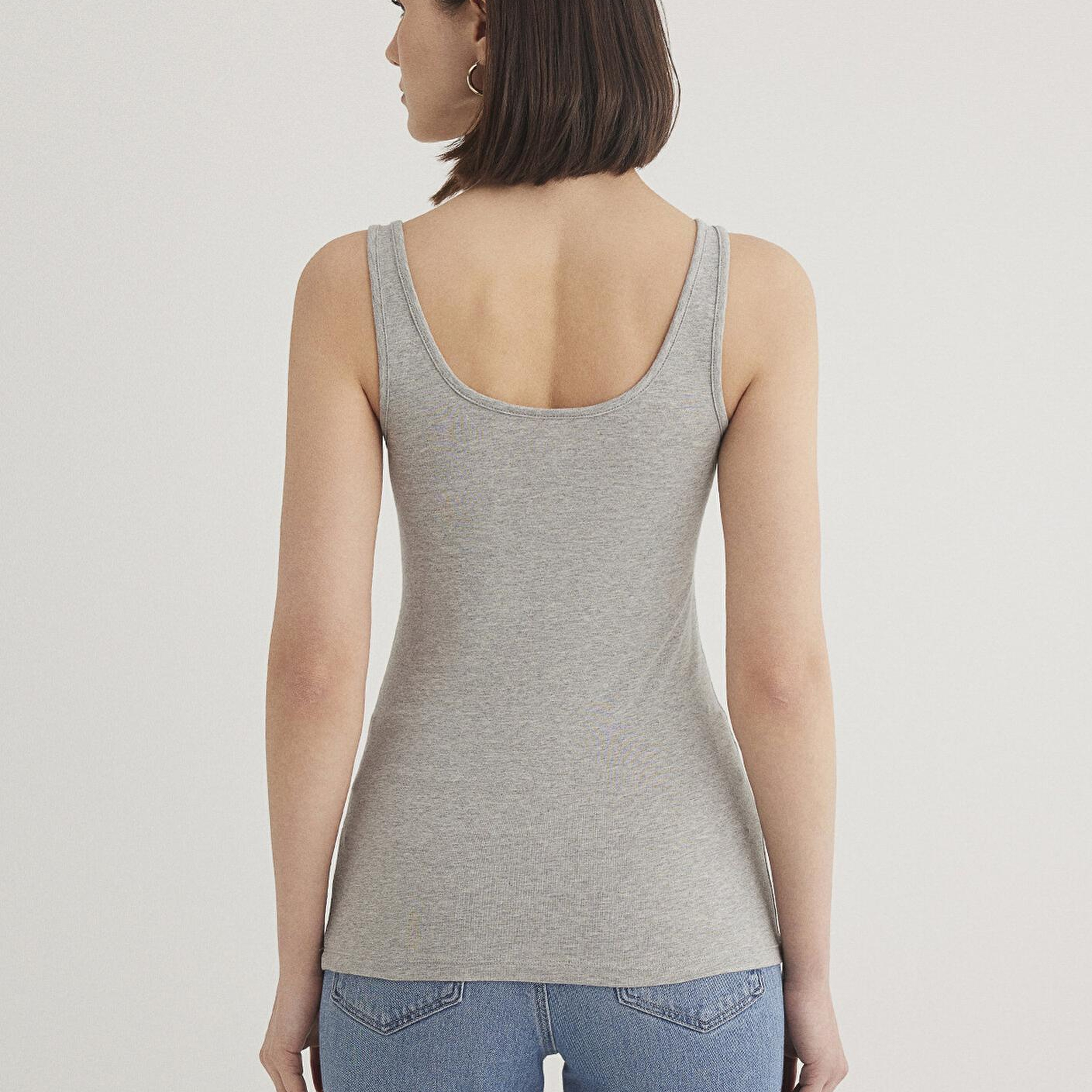 Mavi 2li Gri Lacivert Kadın Basic Atlet Fitted / Vücuda Oturan Kesim 1611367-70490