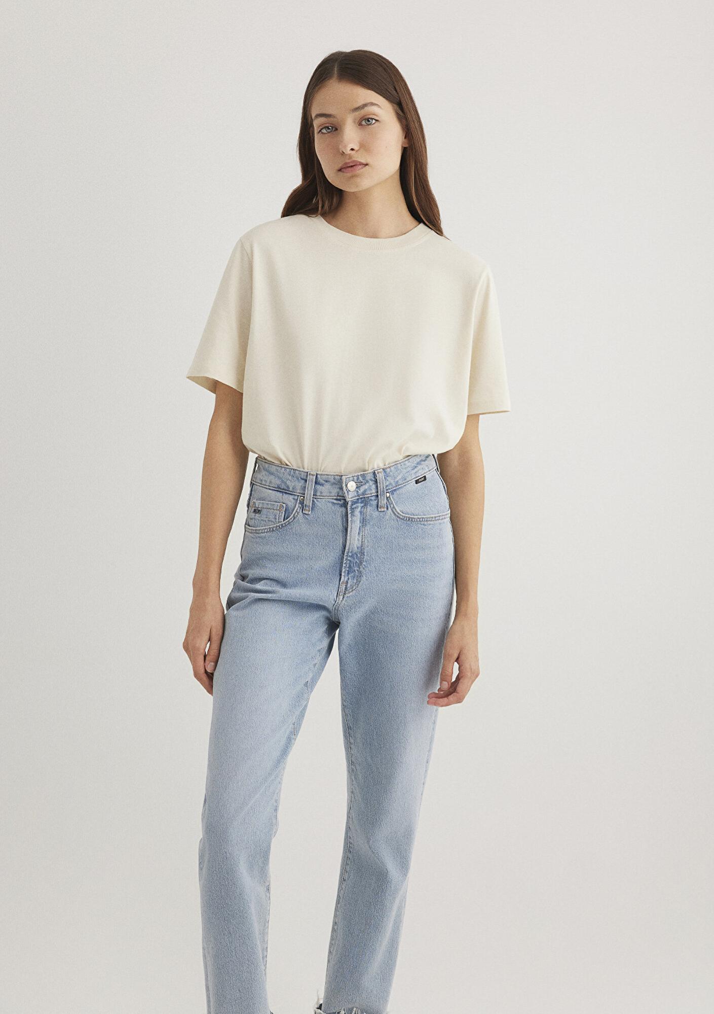 Mavi 2li Kadın Basic Tişört Regular Fit / Normal Kesim 1611366-70072