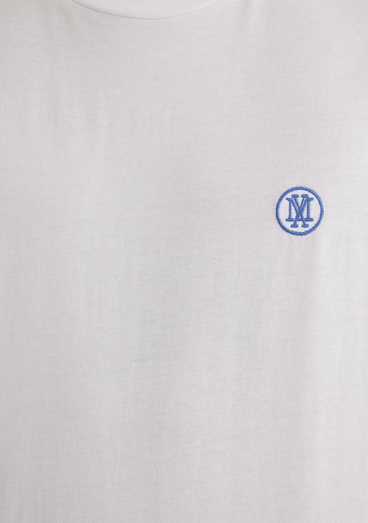 Mavi 2li Mavi Mühür Logo Nakışlı Erkek Tişört Loose Fit / Bol Rahat Kesim 0612545-620