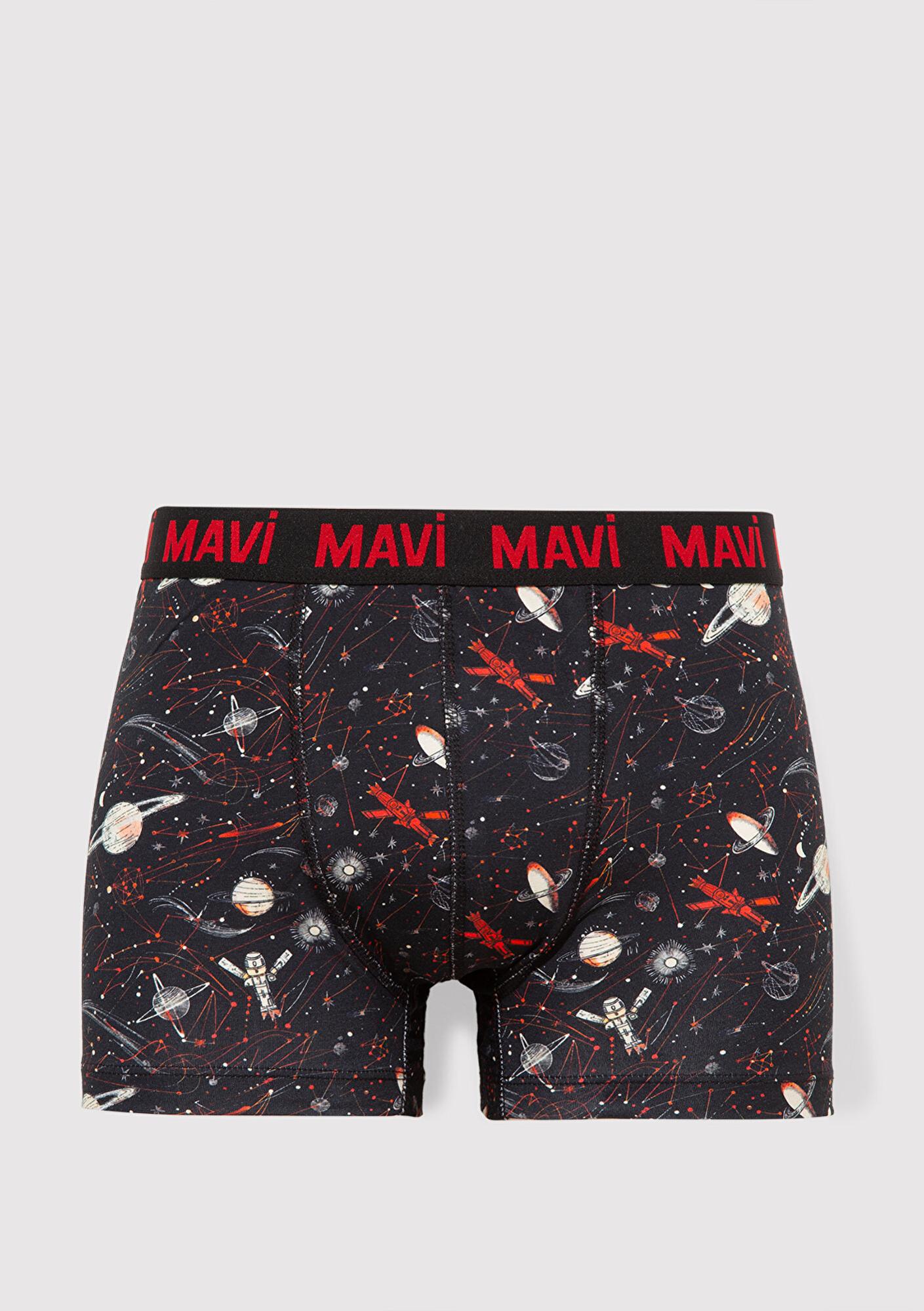 Mavi 3lü Baskılı Boxer 0911873-900