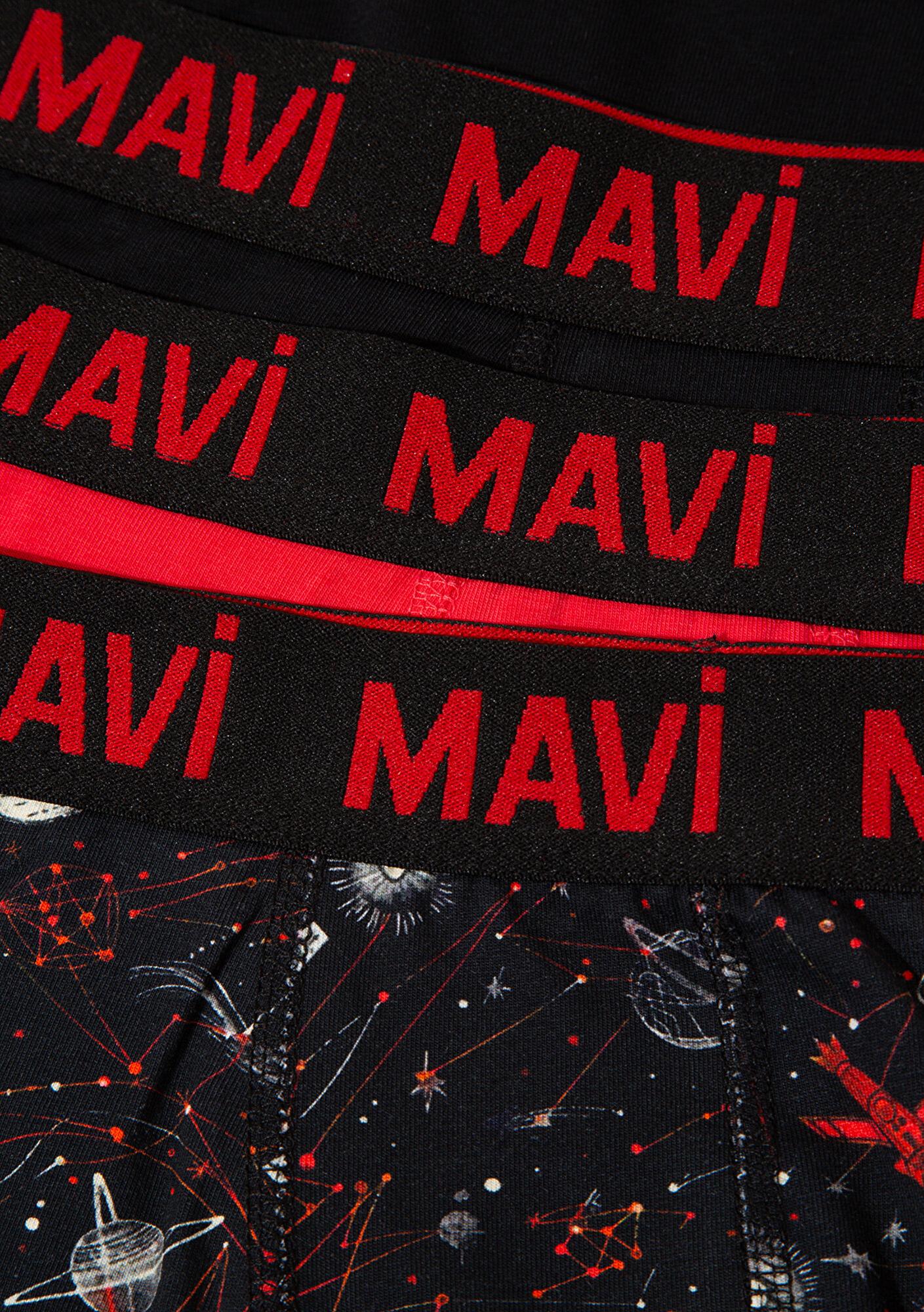 Mavi 3lü Baskılı Boxer 0911873-900