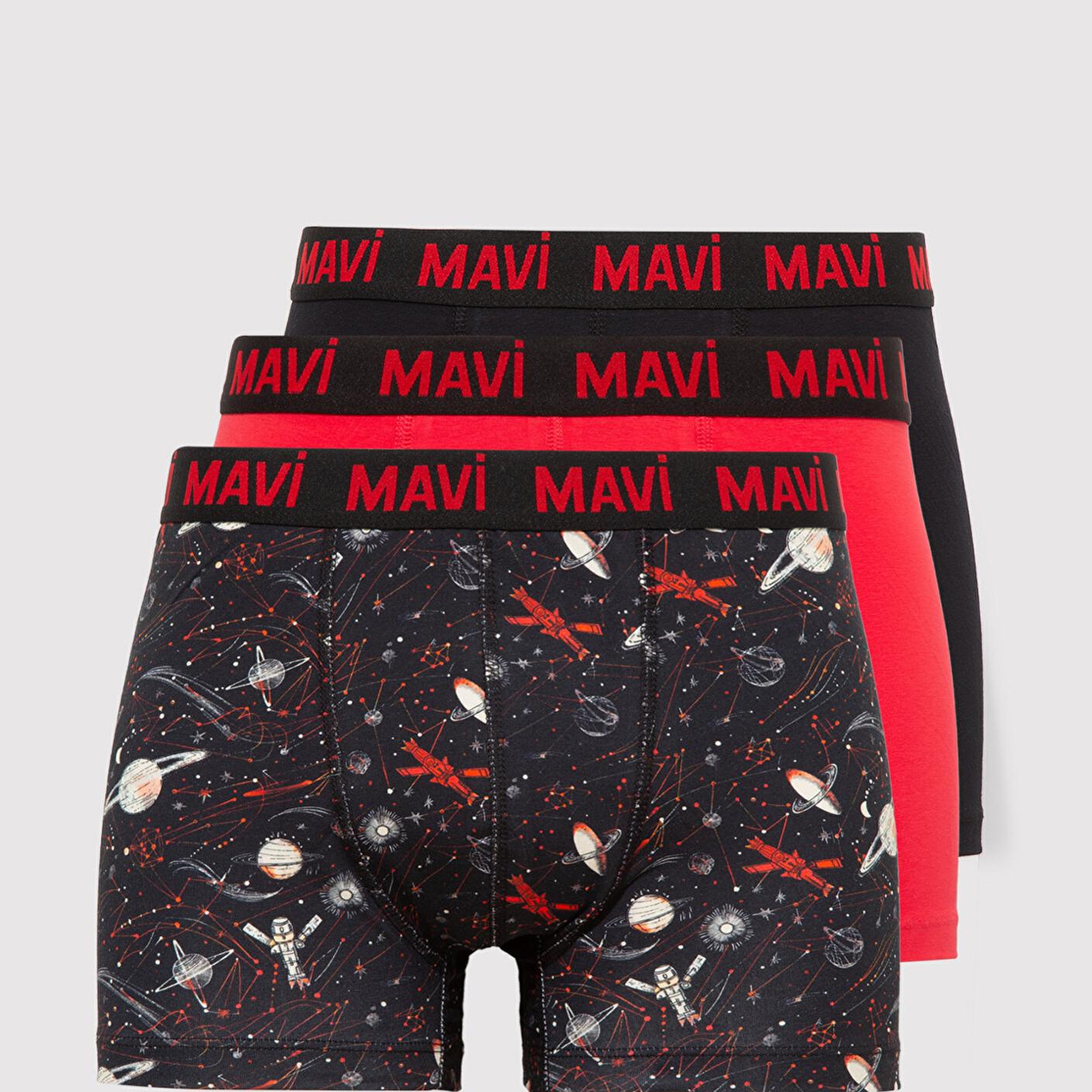 Mavi 3lü Baskılı Boxer 0911873-900