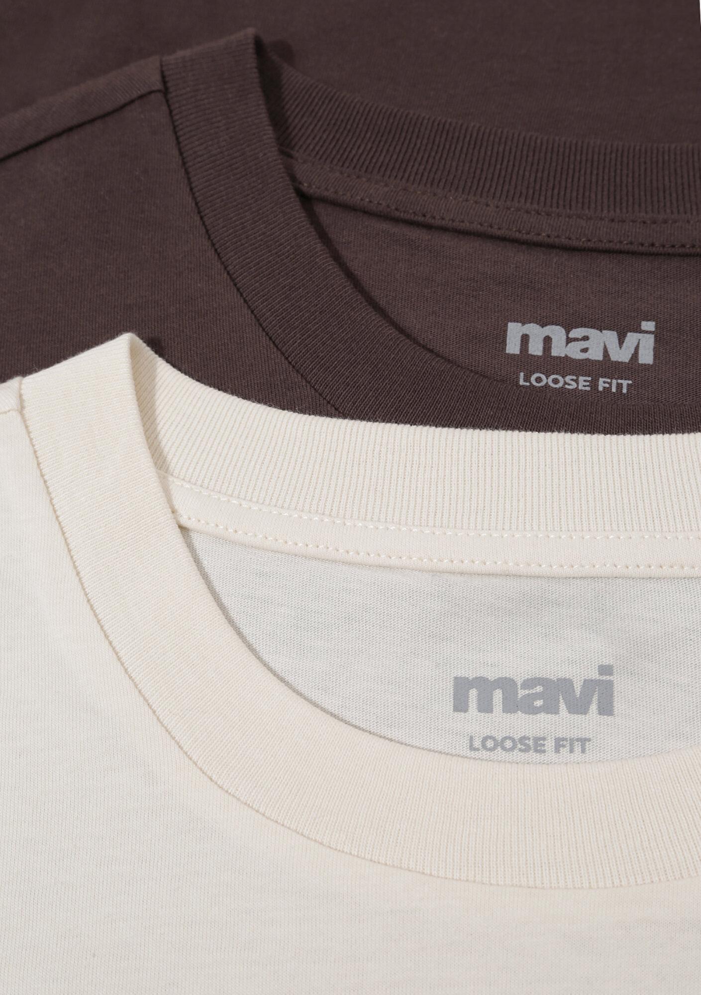 Mavi 2li Erkek Basic Tişört Loose Fit / Bol Rahat Kesim 0612317-70251