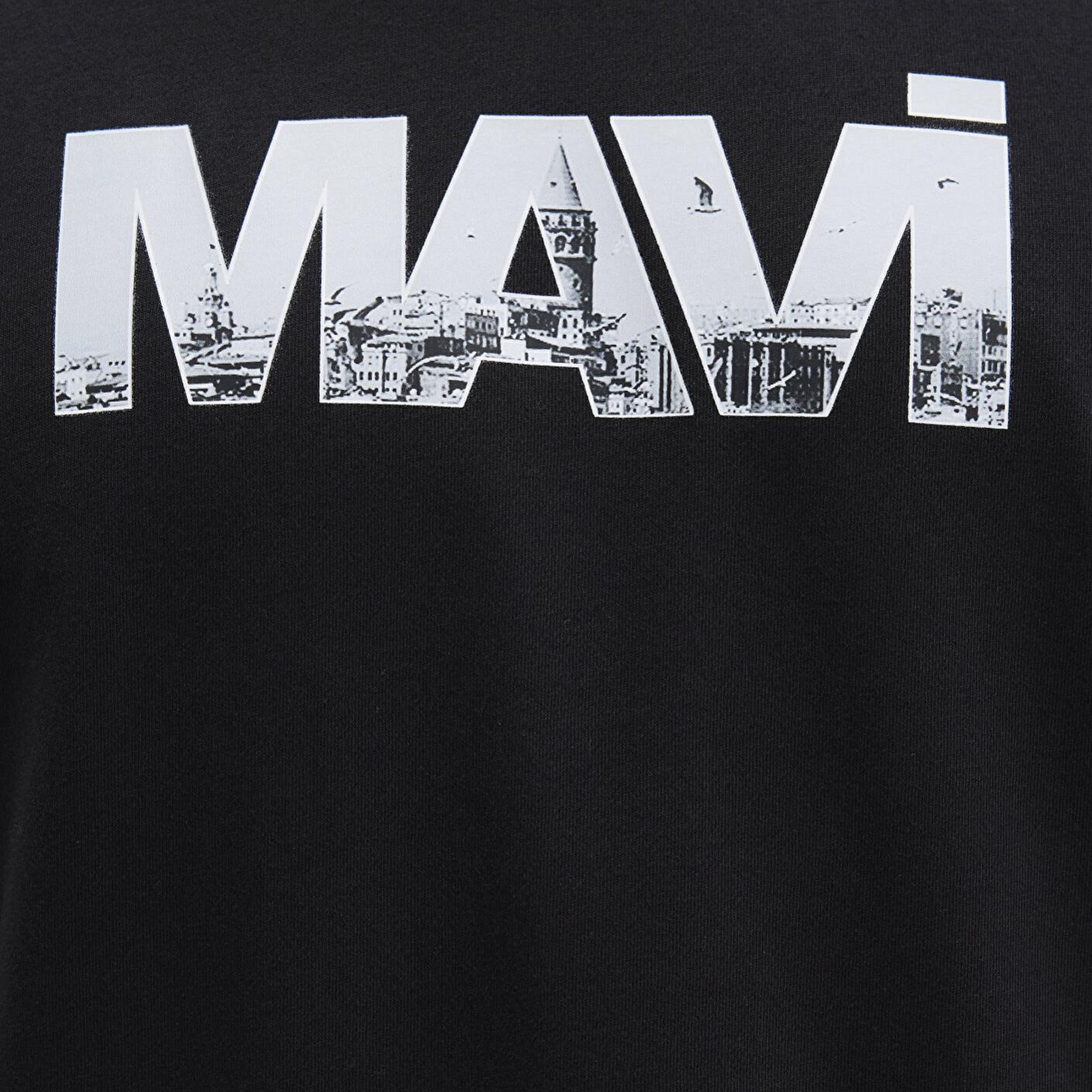 Mavi Mavi Logo Baskılı Siyah Tişört Regular Fit / Normal Kesim 0610948-900