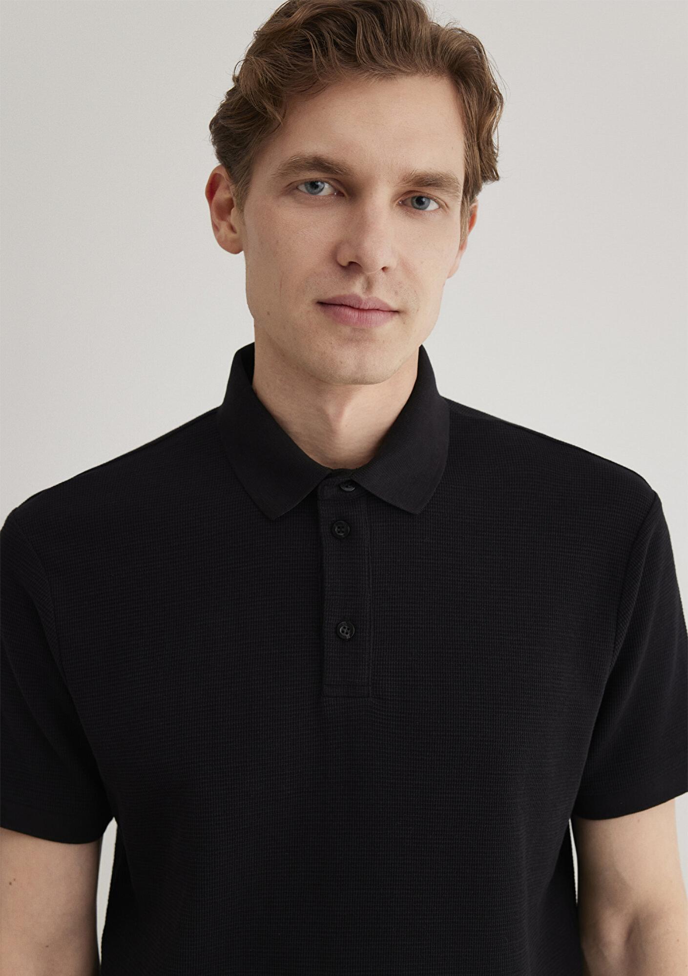 Mavi Siyah Polo Tişört Slim Fit / Dar Kesim 0612521-900