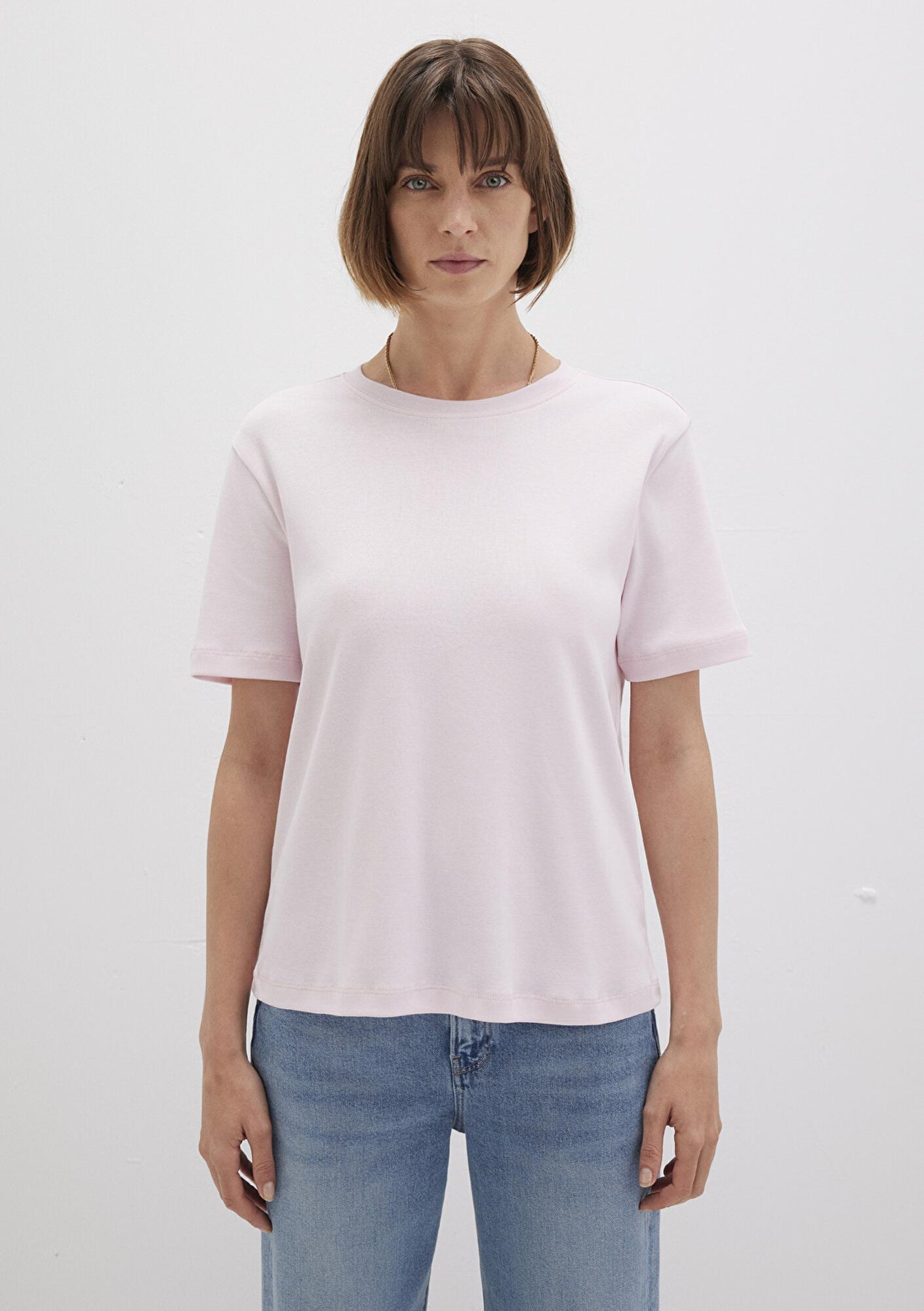 Mavi Pembe Basic Tişört Semi Slim Fit / Yarı Dar Kesim 1612916-89200