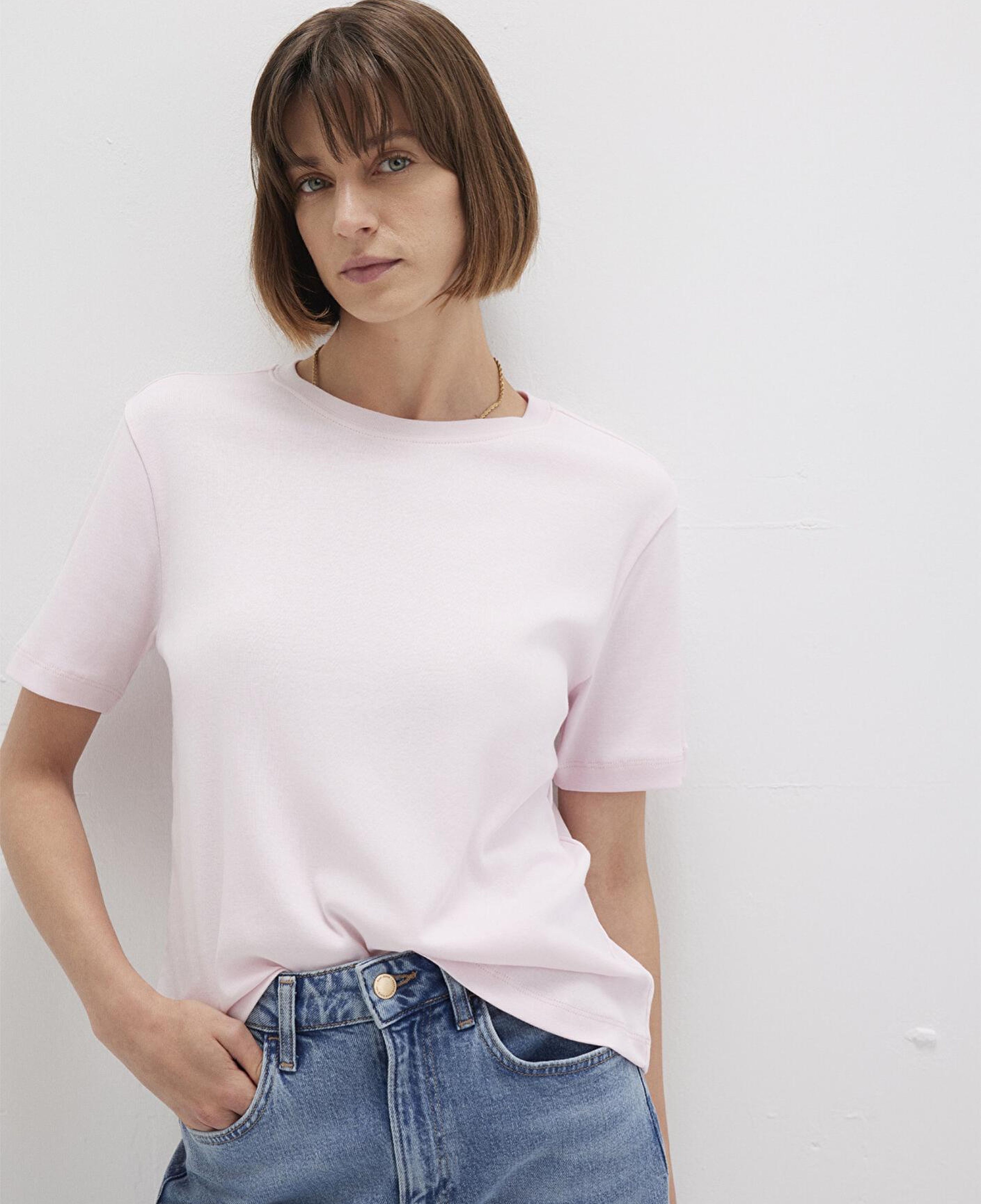 Mavi Pembe Basic Tişört Semi Slim Fit / Yarı Dar Kesim 1612916-89200