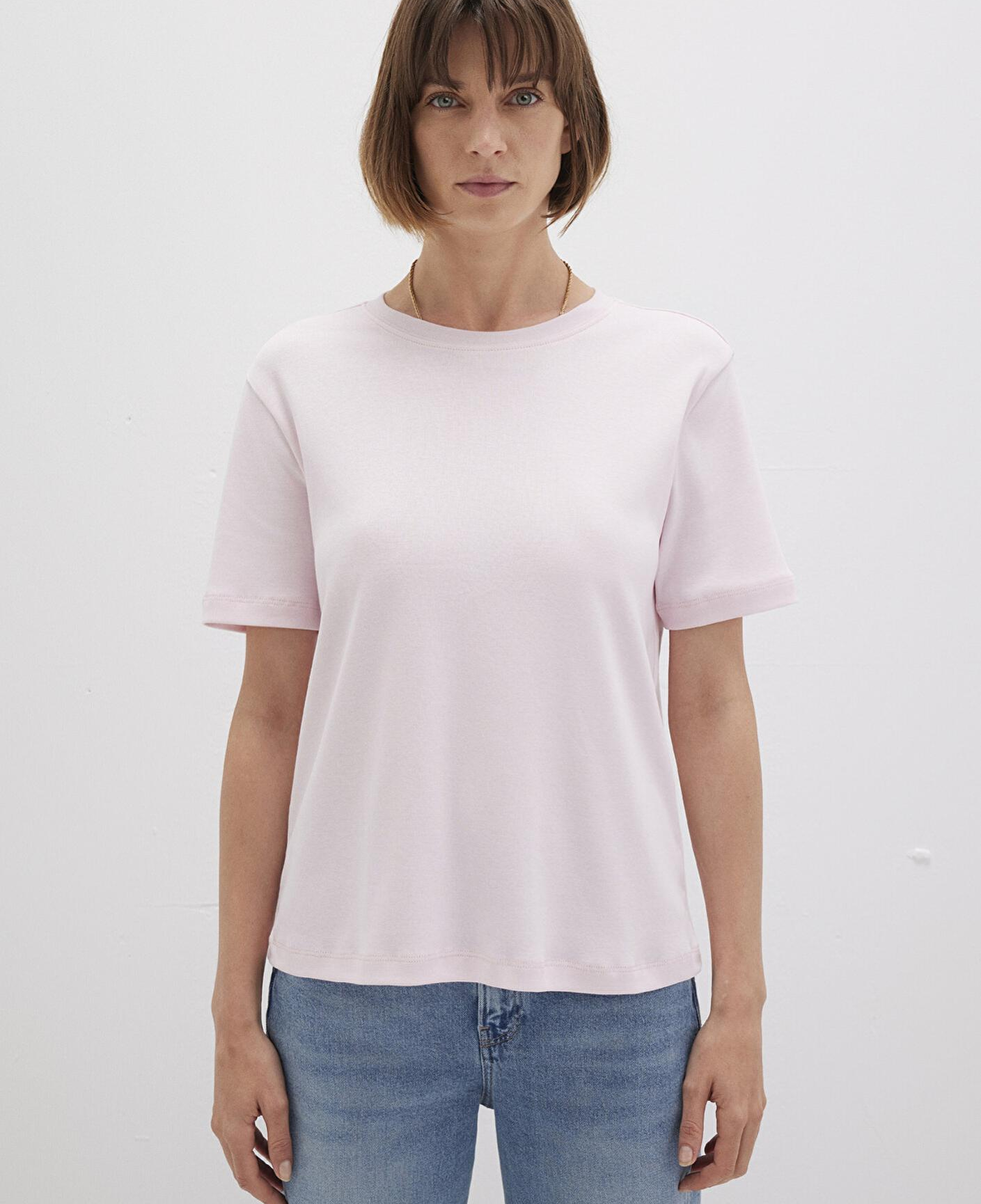 Mavi Pembe Basic Tişört Semi Slim Fit / Yarı Dar Kesim 1612916-89200