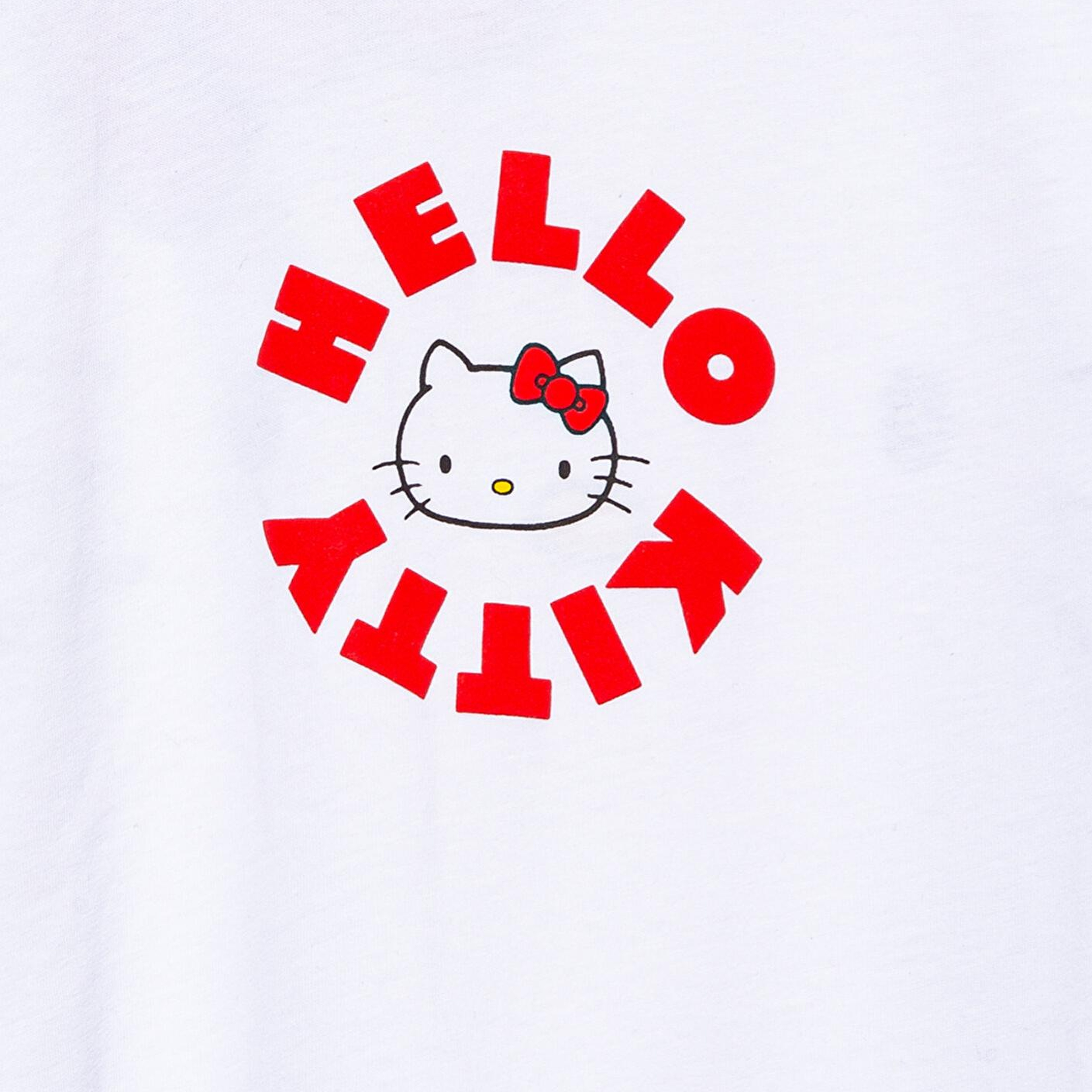 Mavi Hello Kitty Baskılı Beyaz Tişört Loose Fit / Bol Rahat Kesim 7610307-620