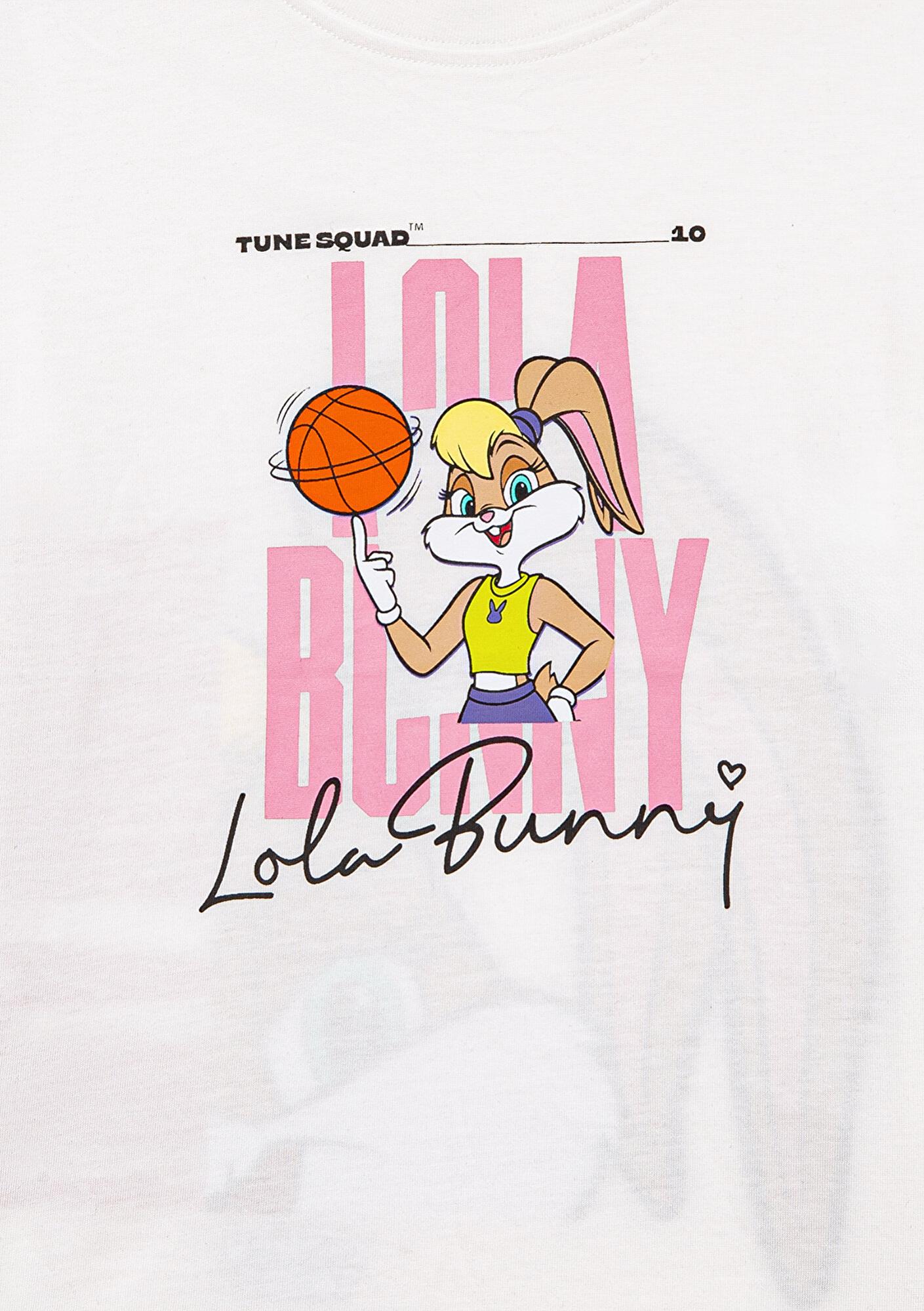 Mavi Lola Bunny Baskılı Ekru Tişört Loose Fit / Bol Rahat Kesim 7610289-70057