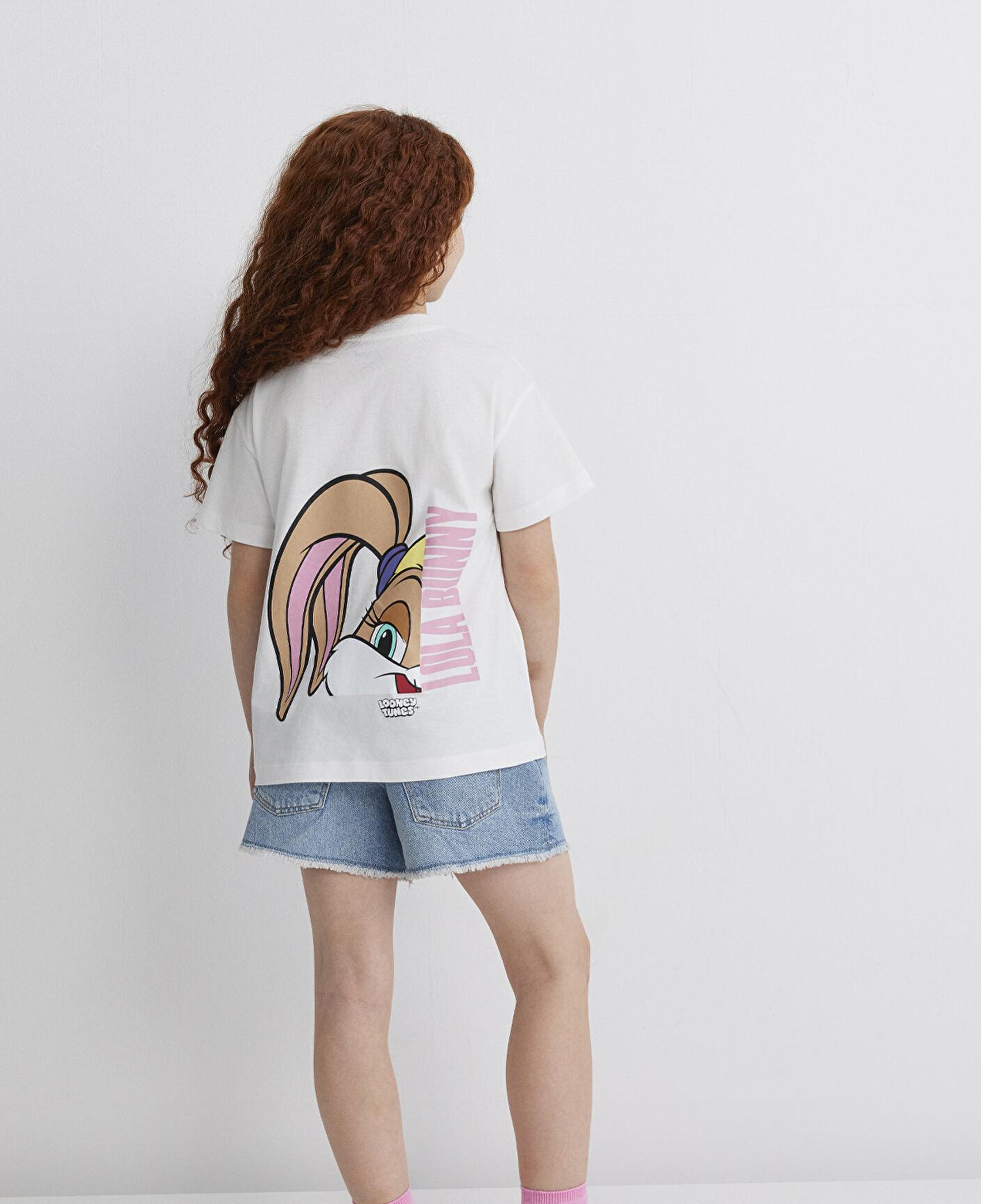 Mavi Lola Bunny Baskılı Ekru Tişört Loose Fit / Bol Rahat Kesim 7610289-70057