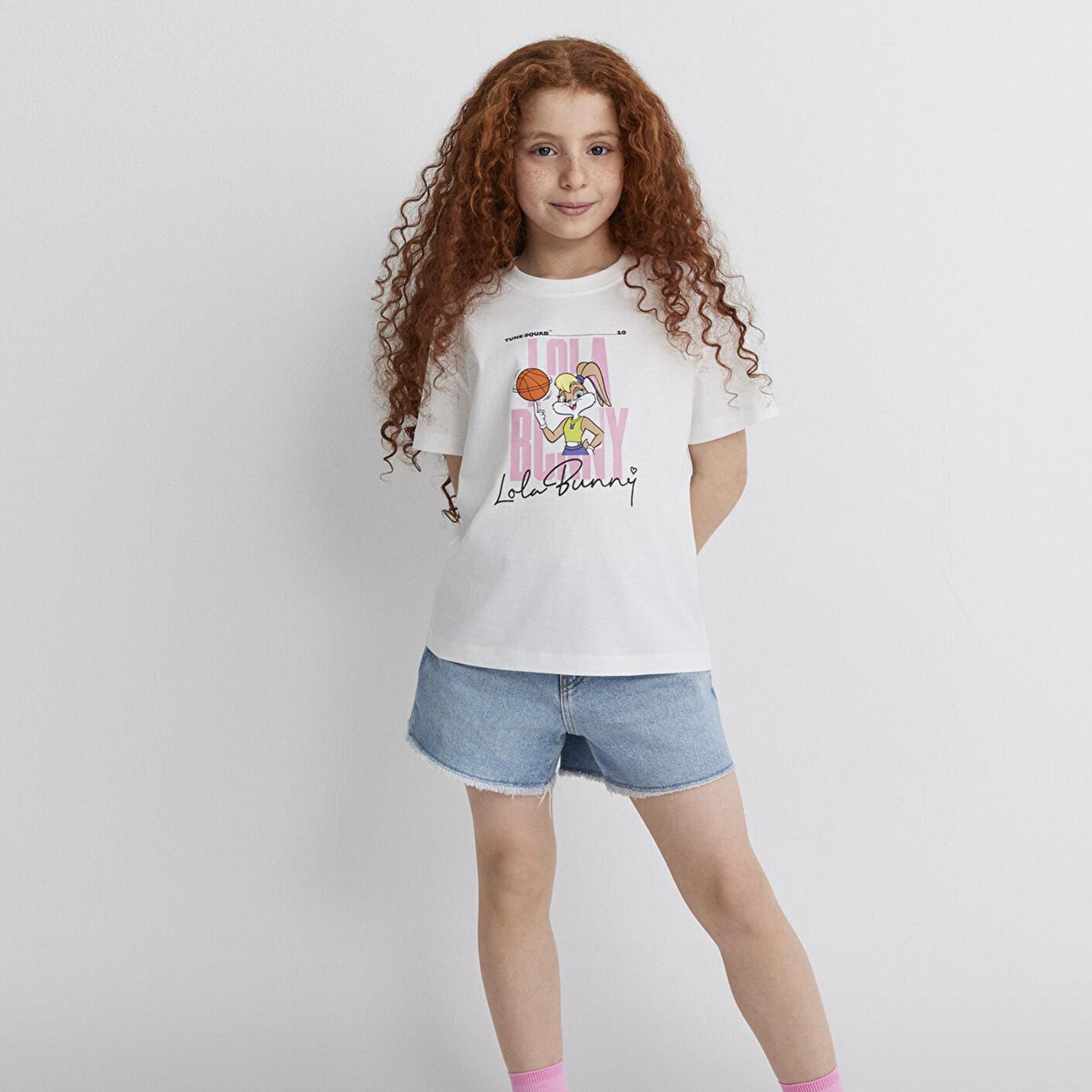 Mavi Lola Bunny Baskılı Ekru Tişört Loose Fit / Bol Rahat Kesim 7610289-70057