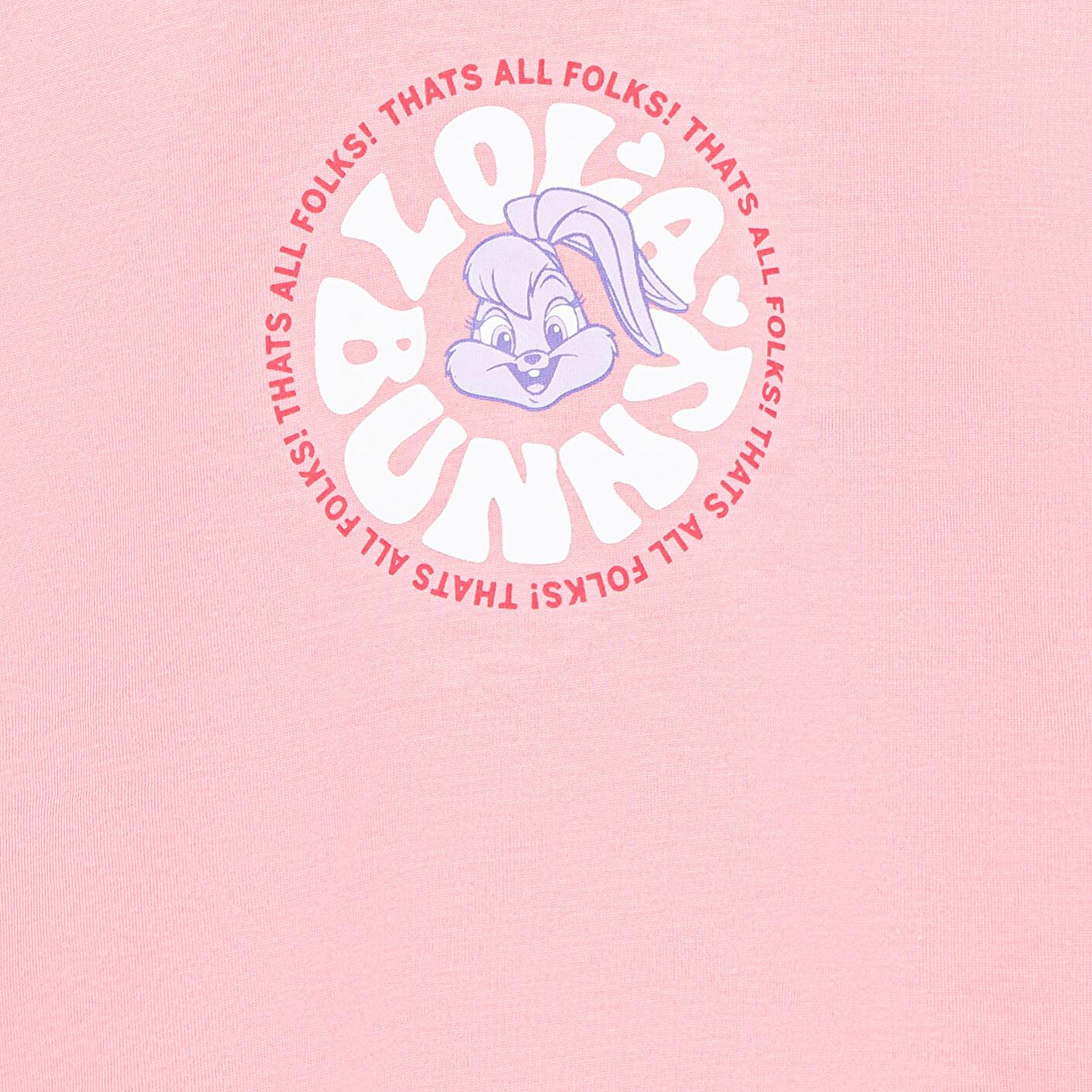 Mavi Lola Bunny Baskılı Pembe Tişört Loose Fit / Bol Rahat Kesim 7610290-71027
