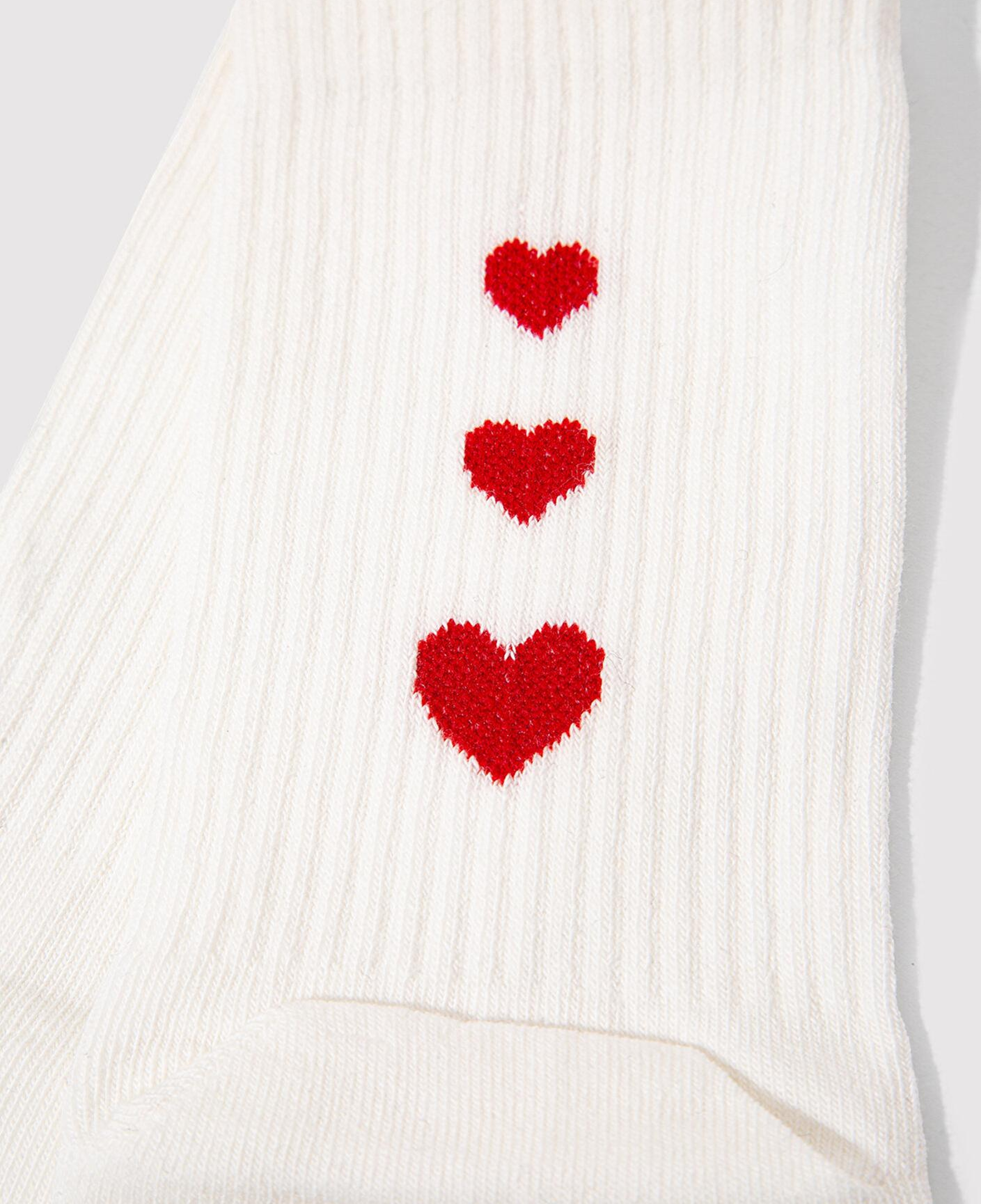 Mavi Kalp Detaylı Beyaz Soket Çorap 1913263-620