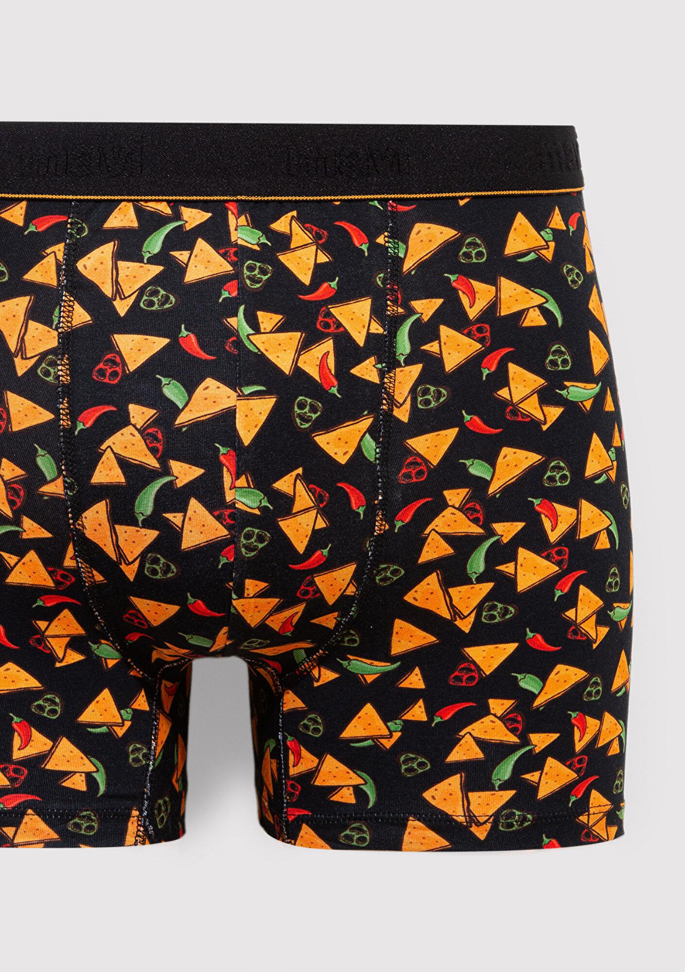 Mavi Baskılı Siyah Boxer 0911823-900