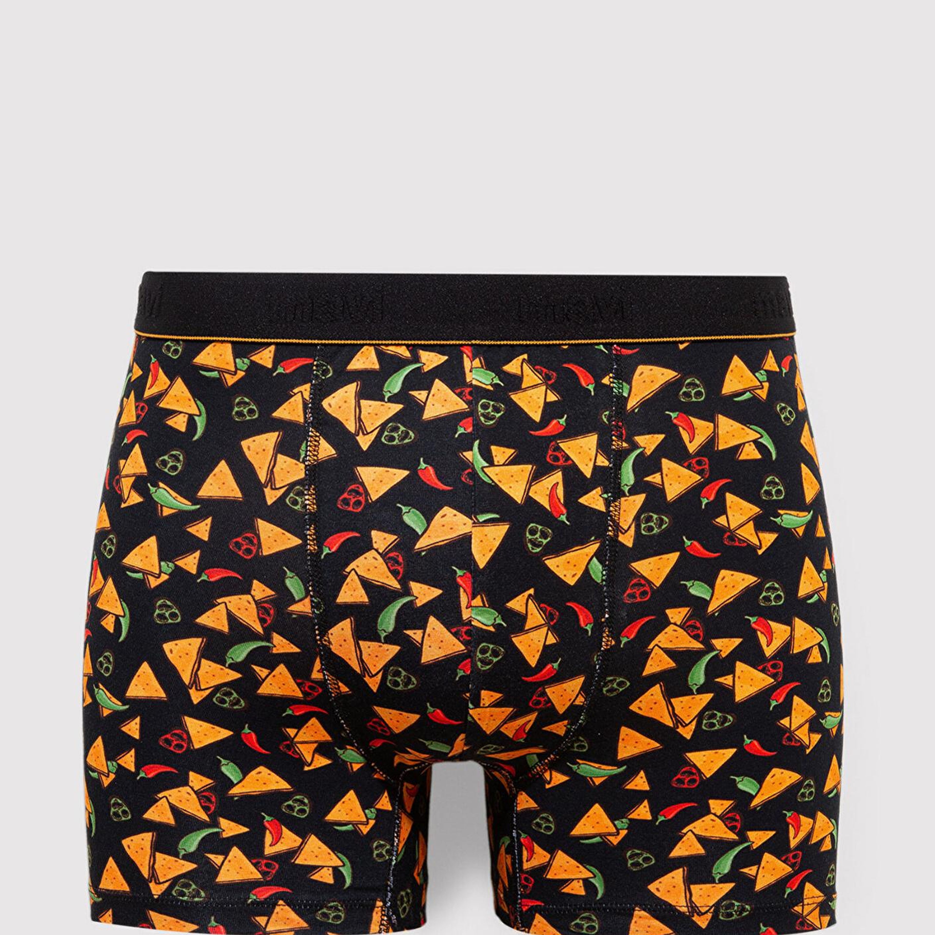 Mavi Baskılı Siyah Boxer 0911823-900